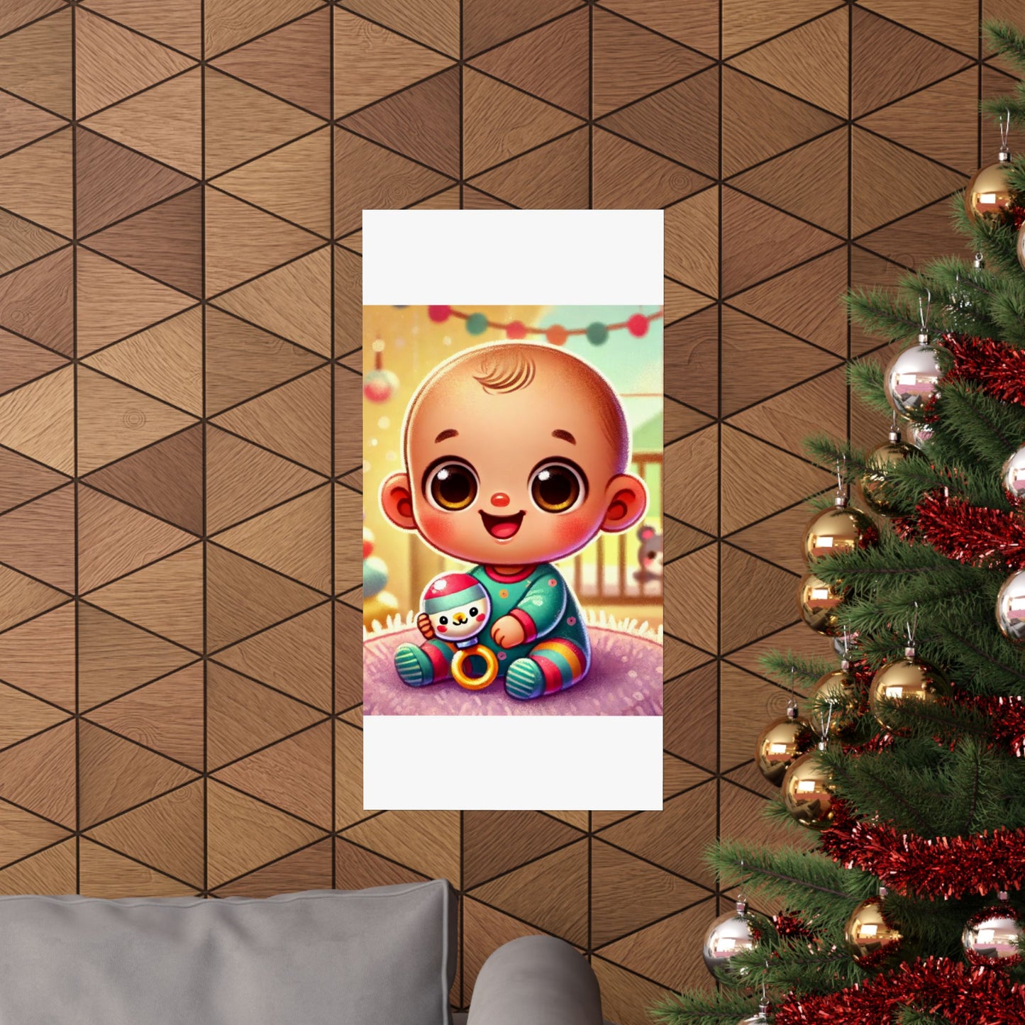 Cheerful Baby Nursery Playroom Art Poster