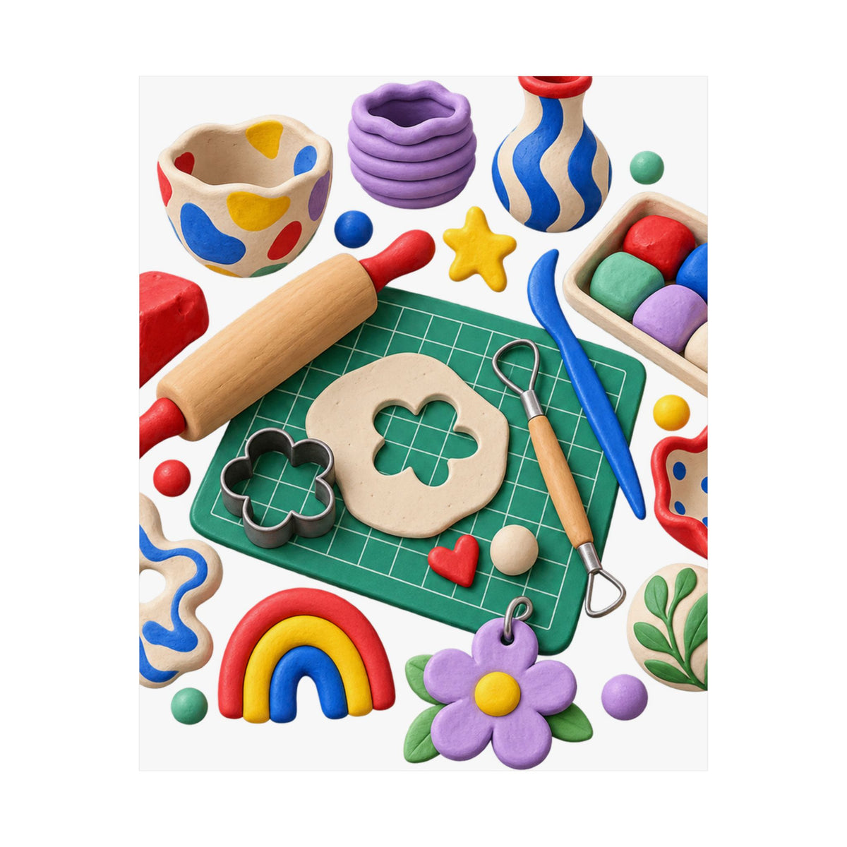 Miniature Clay Sculpting Workshop Poster
