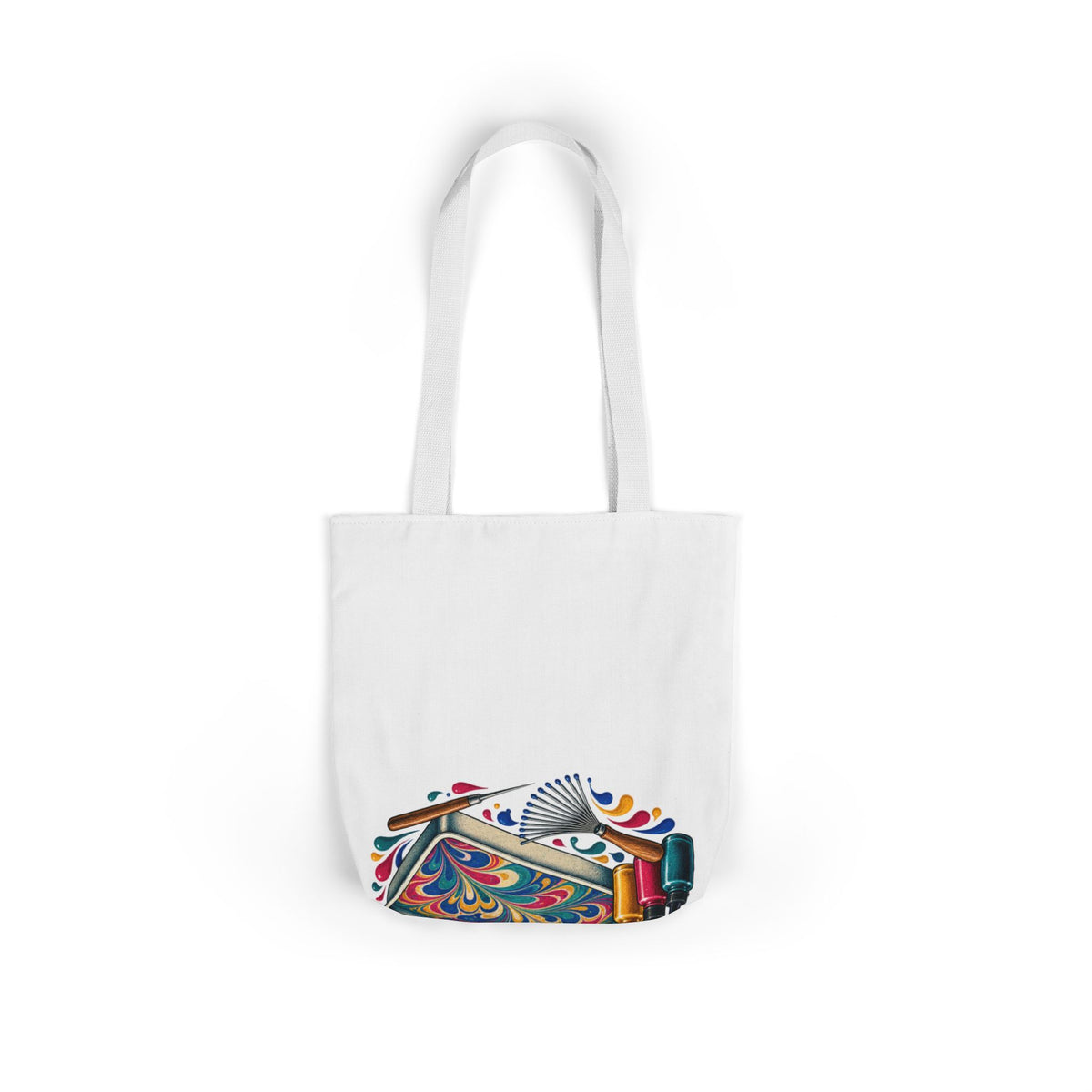 Colorful Paper Marbling Workshop Tote Bag