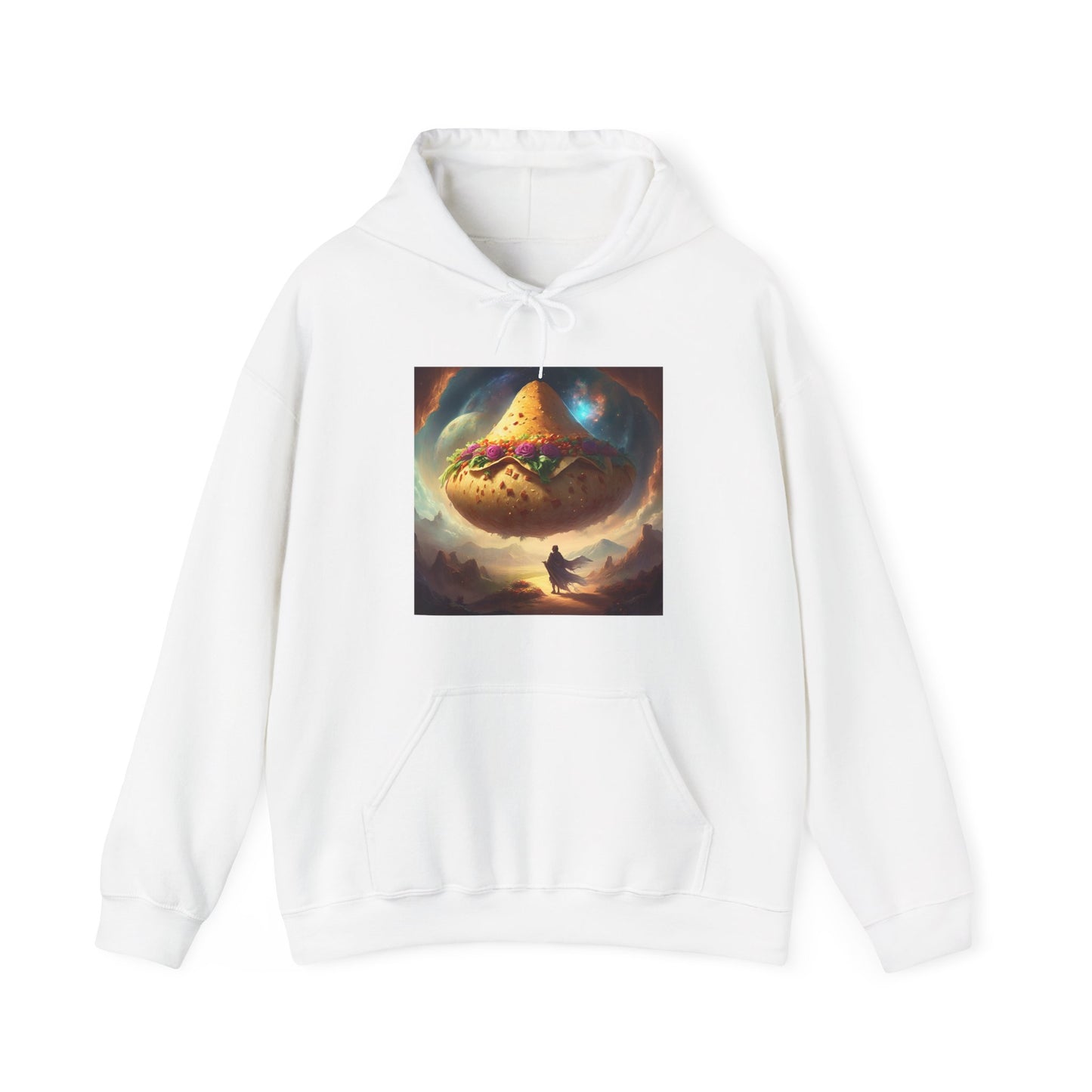 Cosmic Taco Planetoid Surreal Food Fantasy Art Hoodie