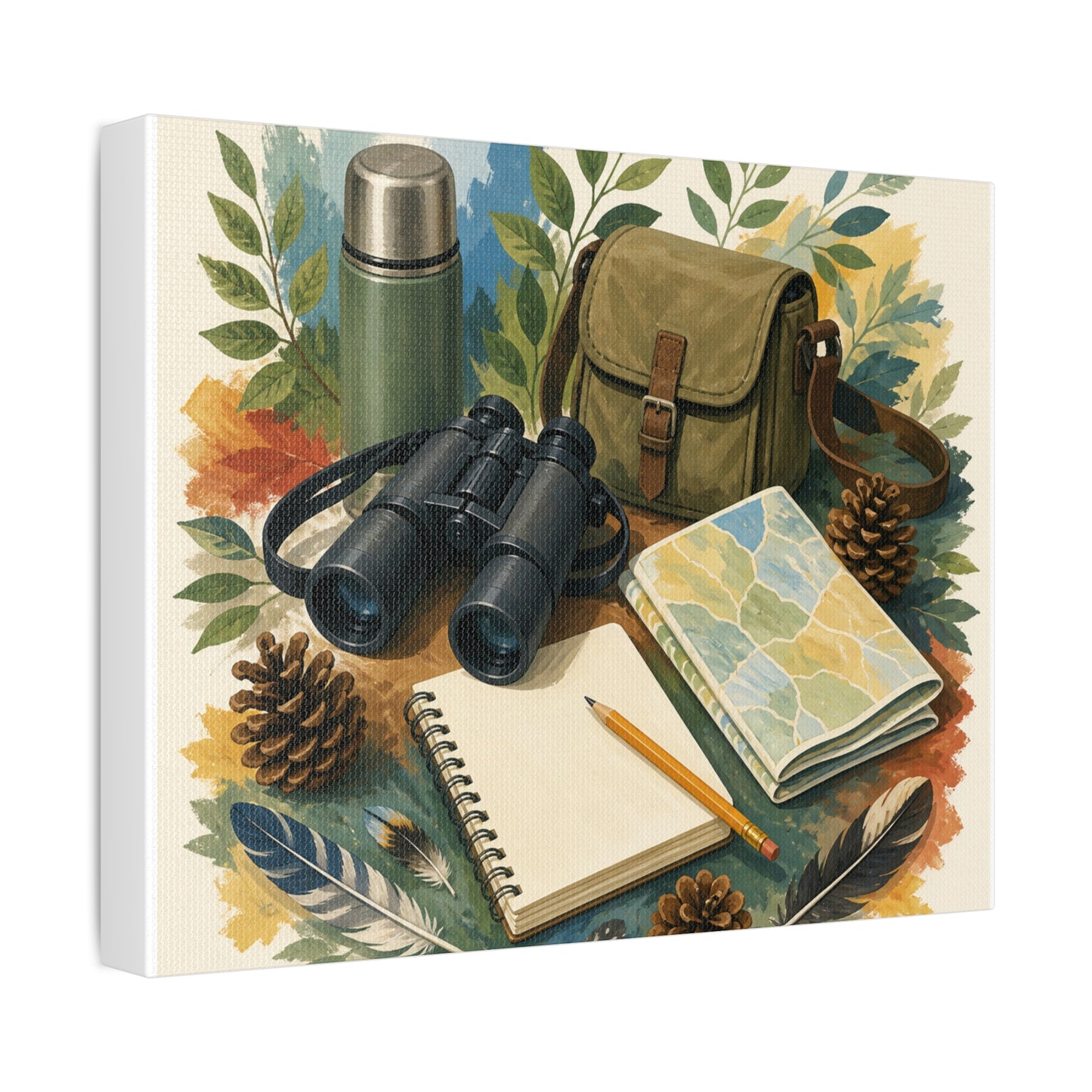 Peaceful Birdwatching Hobby Art Canvas Art
