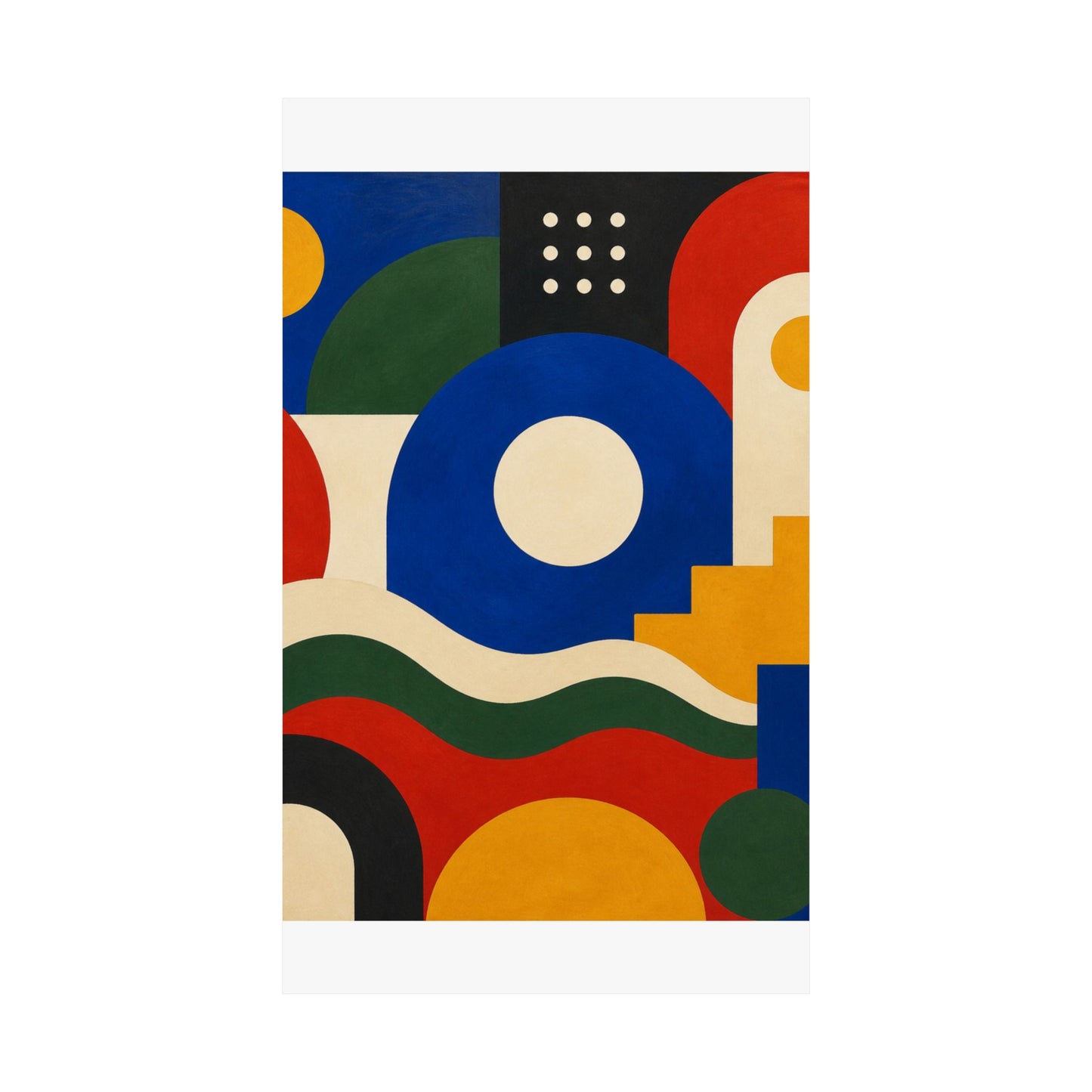 Bold Geometric Balance Abstract Art Poster