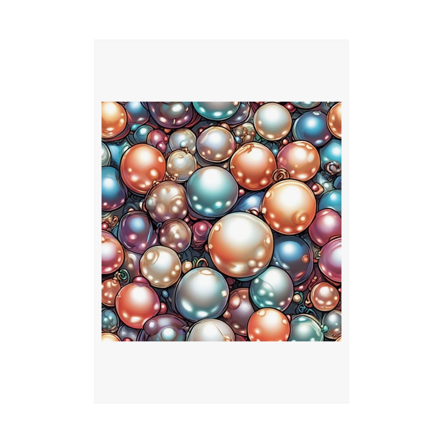 Glossy Orb Marble Abstract Gift Art Poster