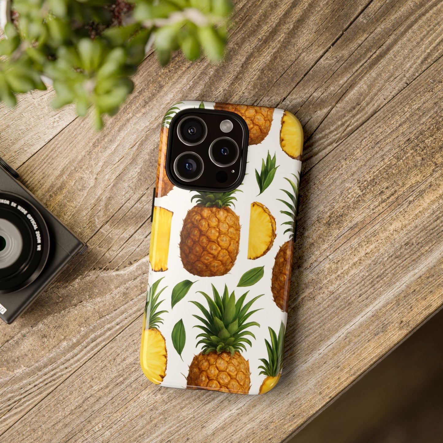 Pineapple Phone Case - Tough Cases, Tropical Phone Cover, Summer Vibe Accessories, Cute Pineapple Design, Fun Gift for Fruit Lovers
