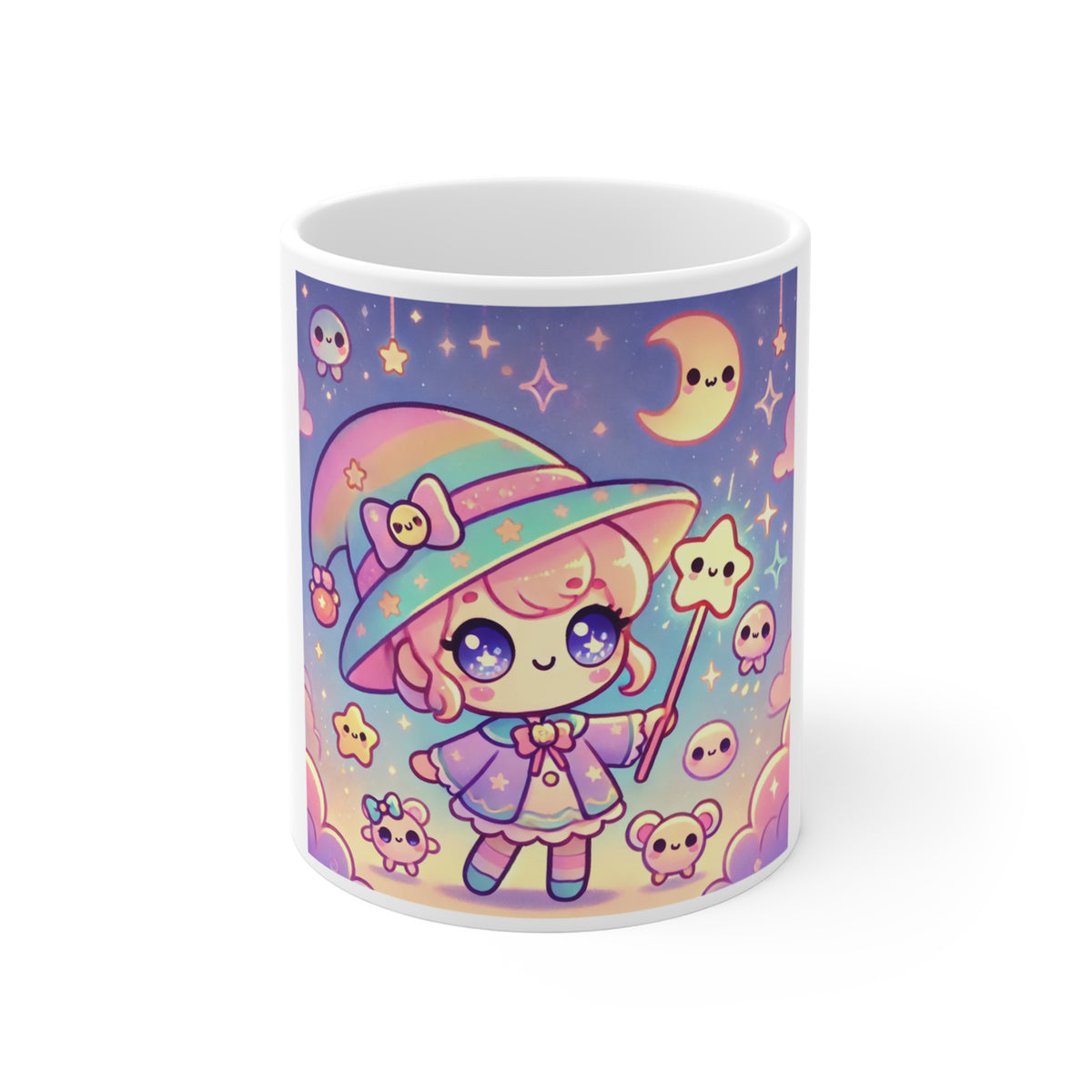 Kawaii Moon Wand Pastel Fantasy Art Coffee Mug