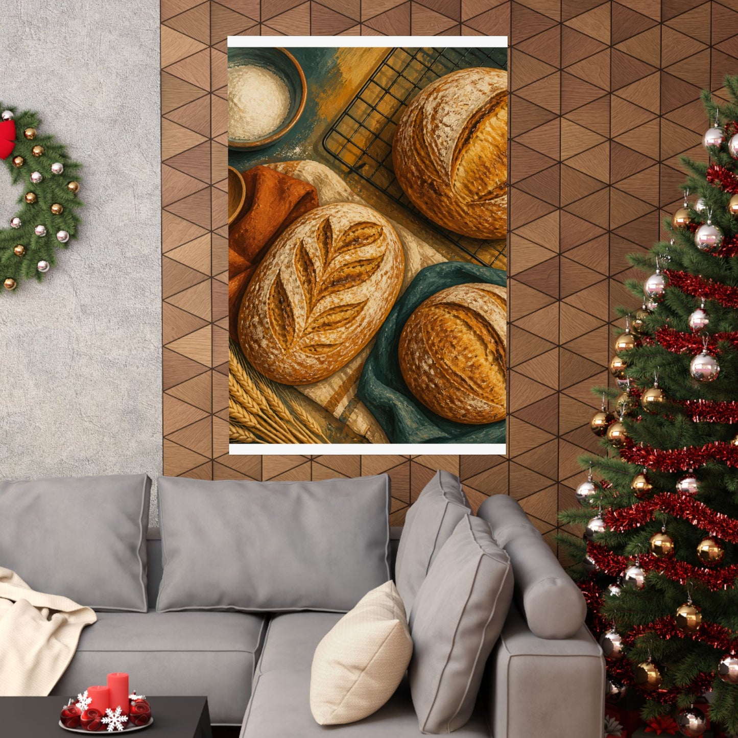 Artisan Bread Baking Still Life Poster