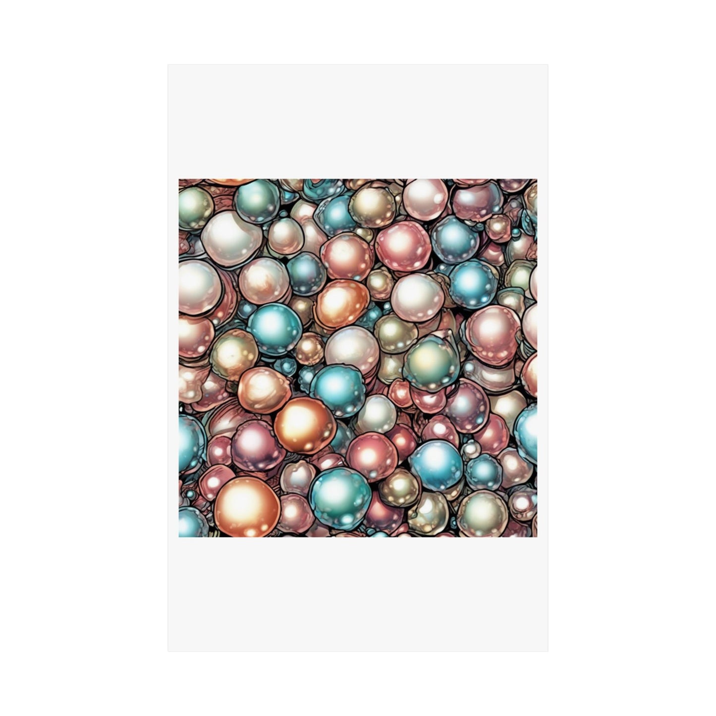Rainbow Pearl Marble Abstract Gift Art Poster