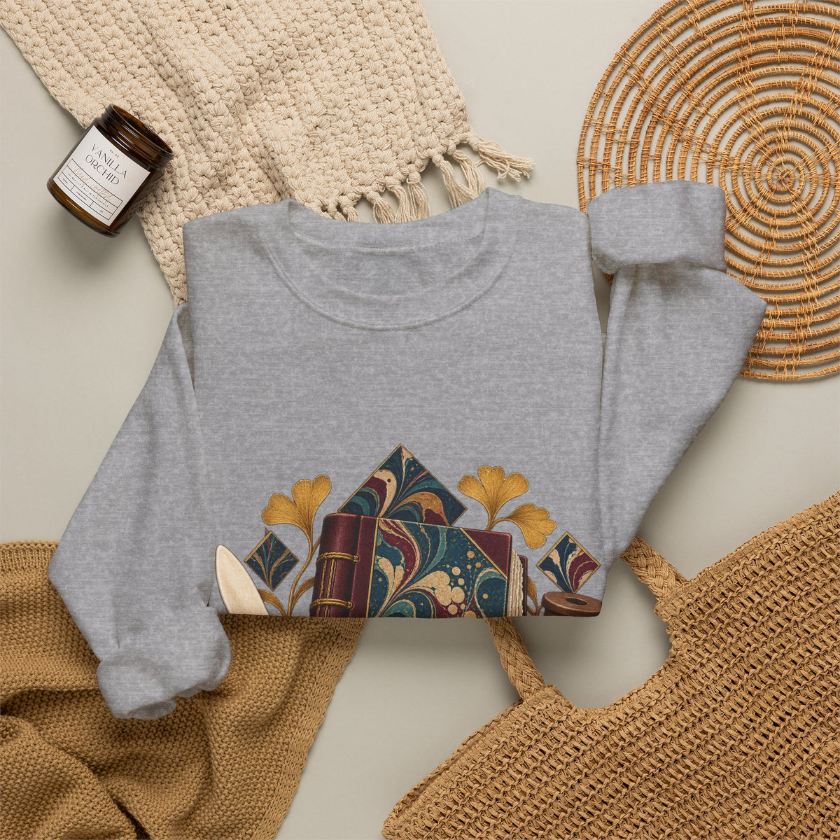 Traditional Marbled Bookbinding Workshop Sweatshirt