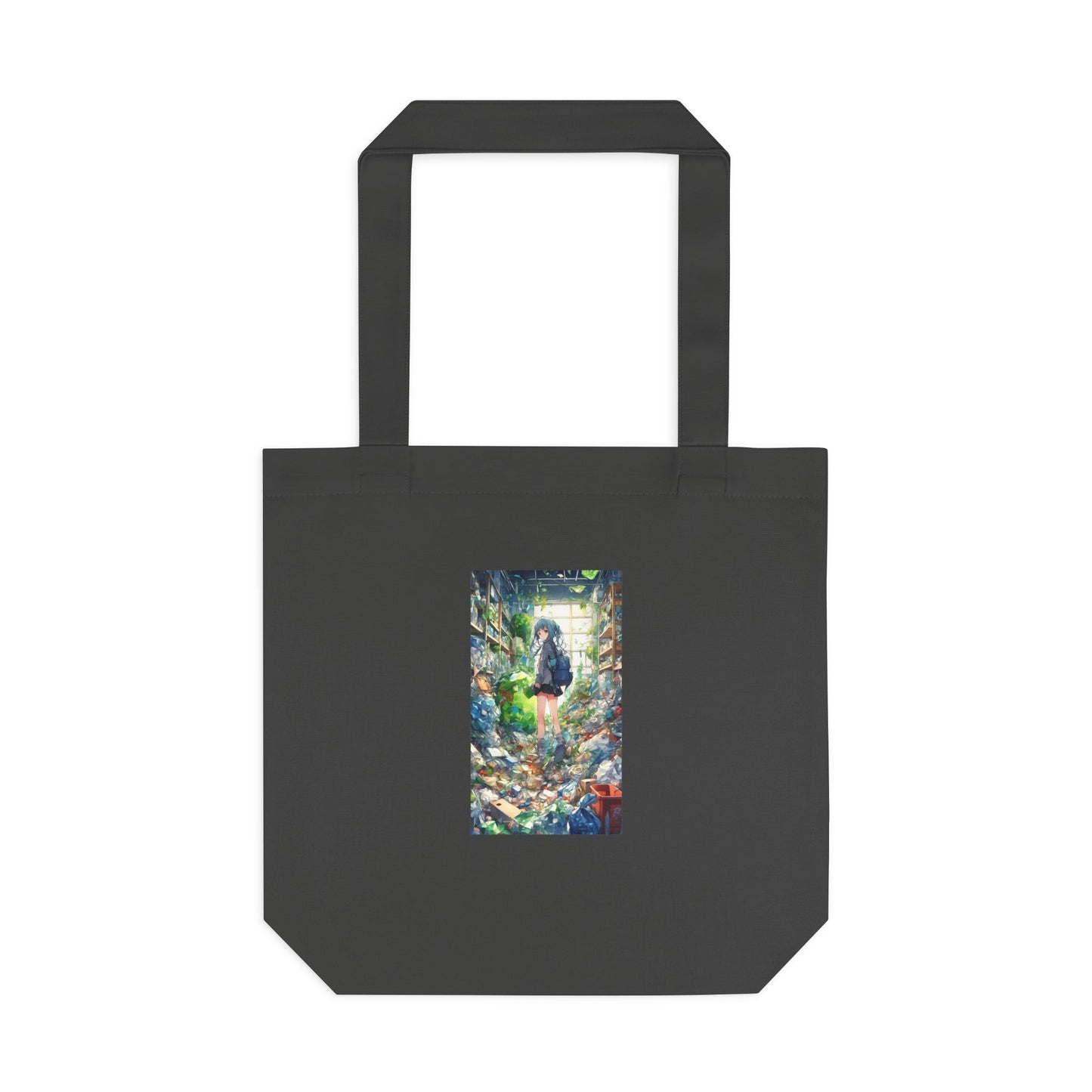Green Recycling Alley Anime Girl Reusable Eco Tote Bag