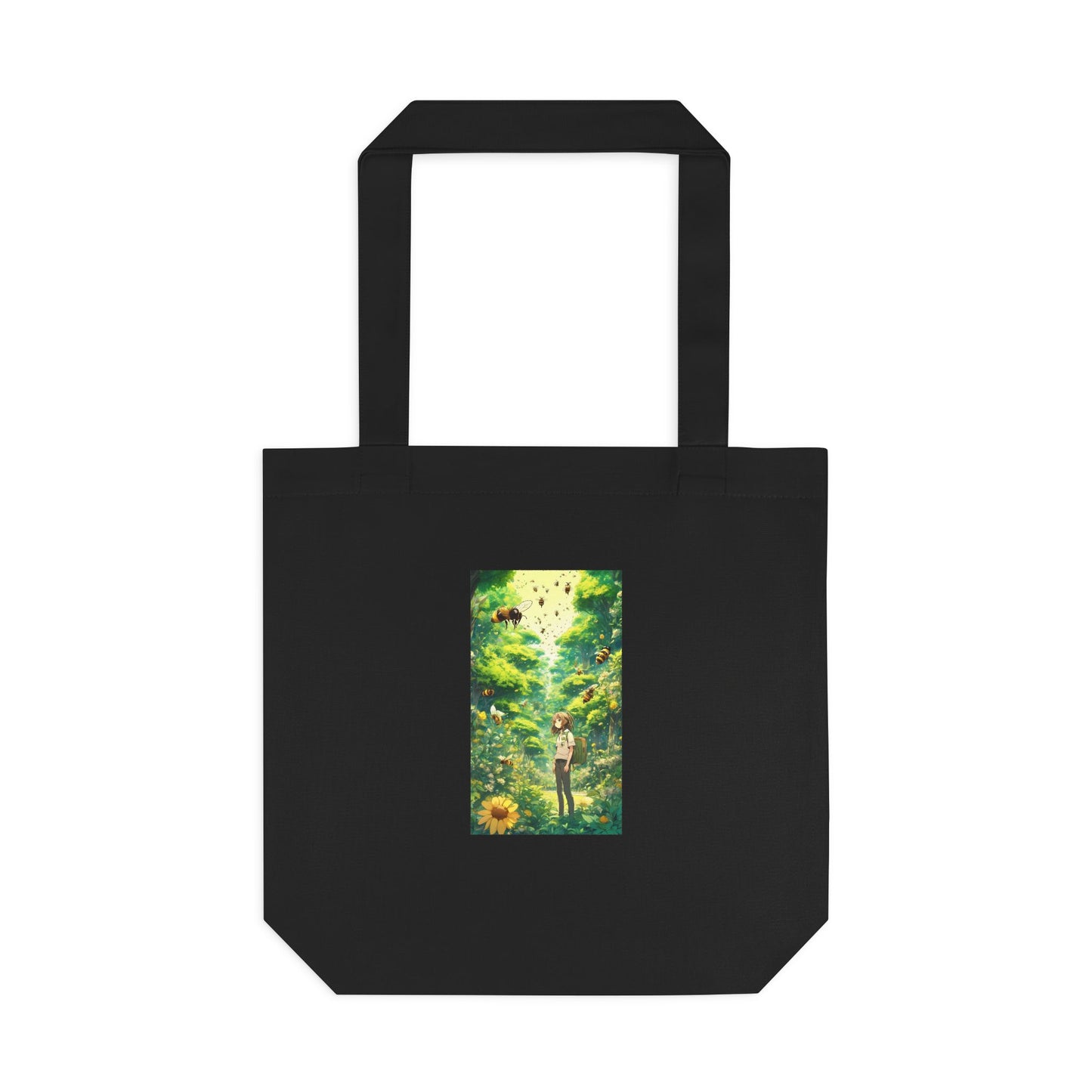 Bee Garden Explorer Anime Nature Art Tote Bag