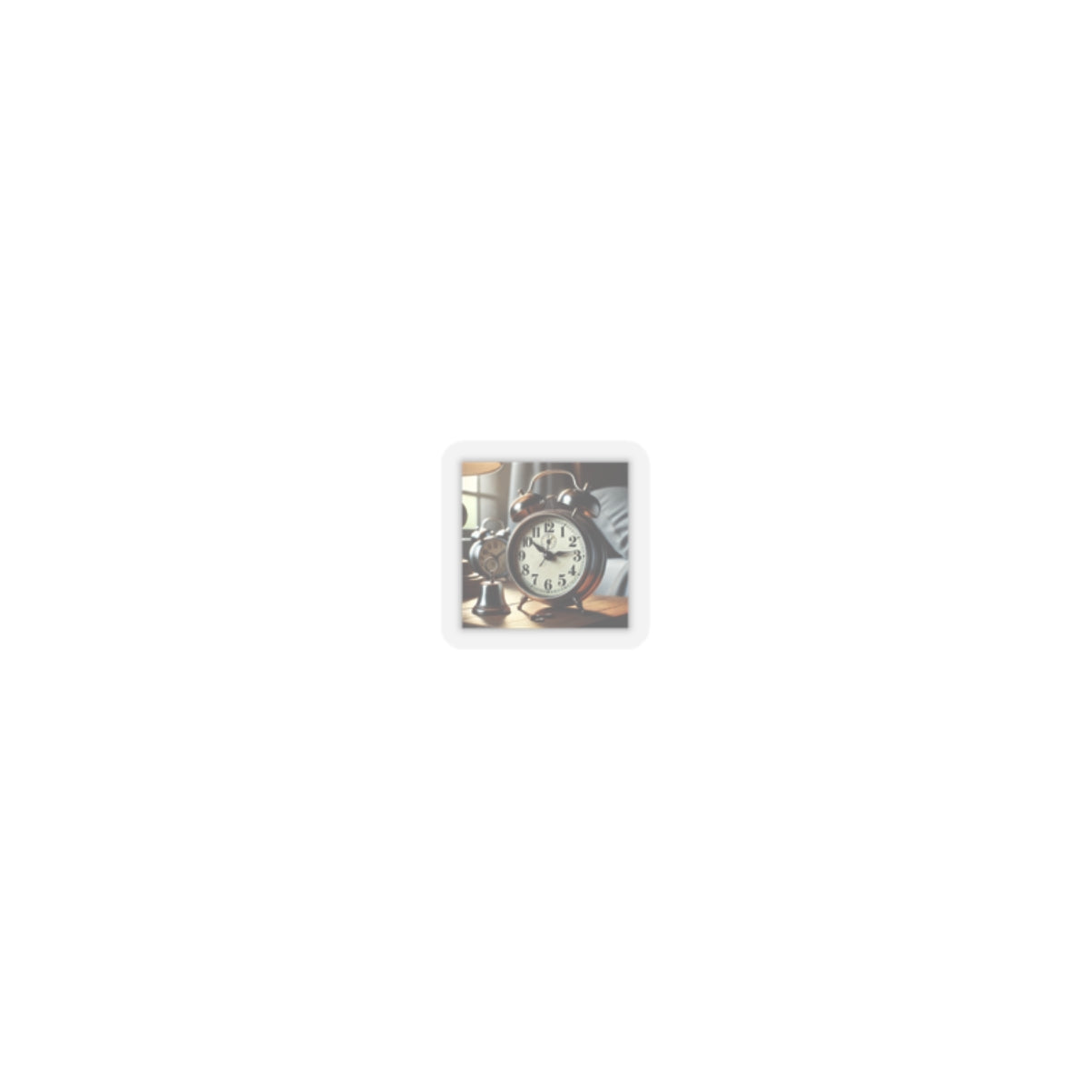 Vintage Alarm Clock Morning Routine Timekeeper Sticker