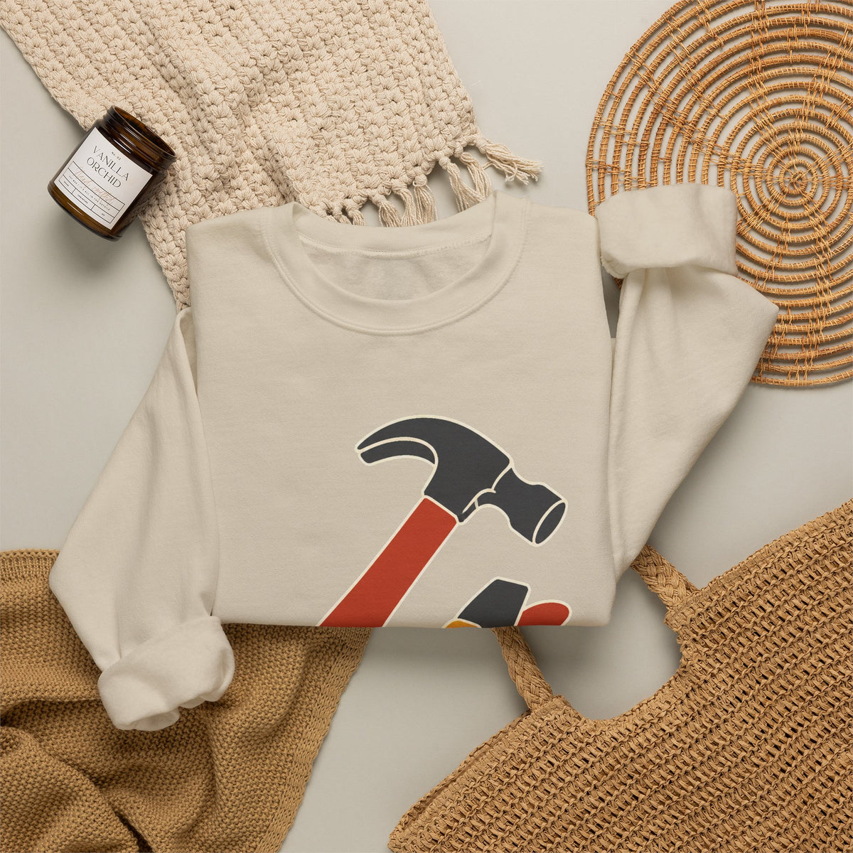 Carpenter Hammer Hand Plane Woodworking Sweatshirt