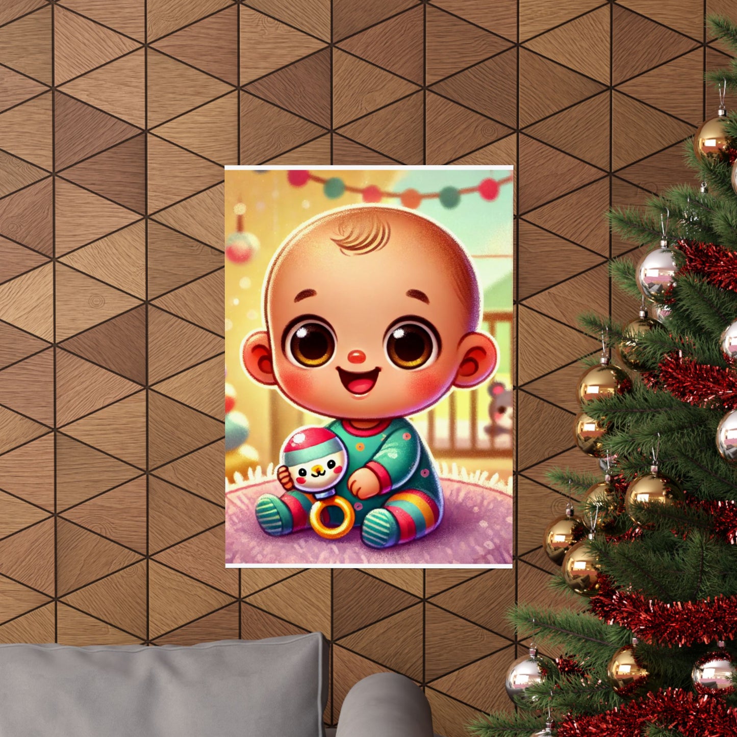 Cheerful Baby Nursery Playroom Art Poster