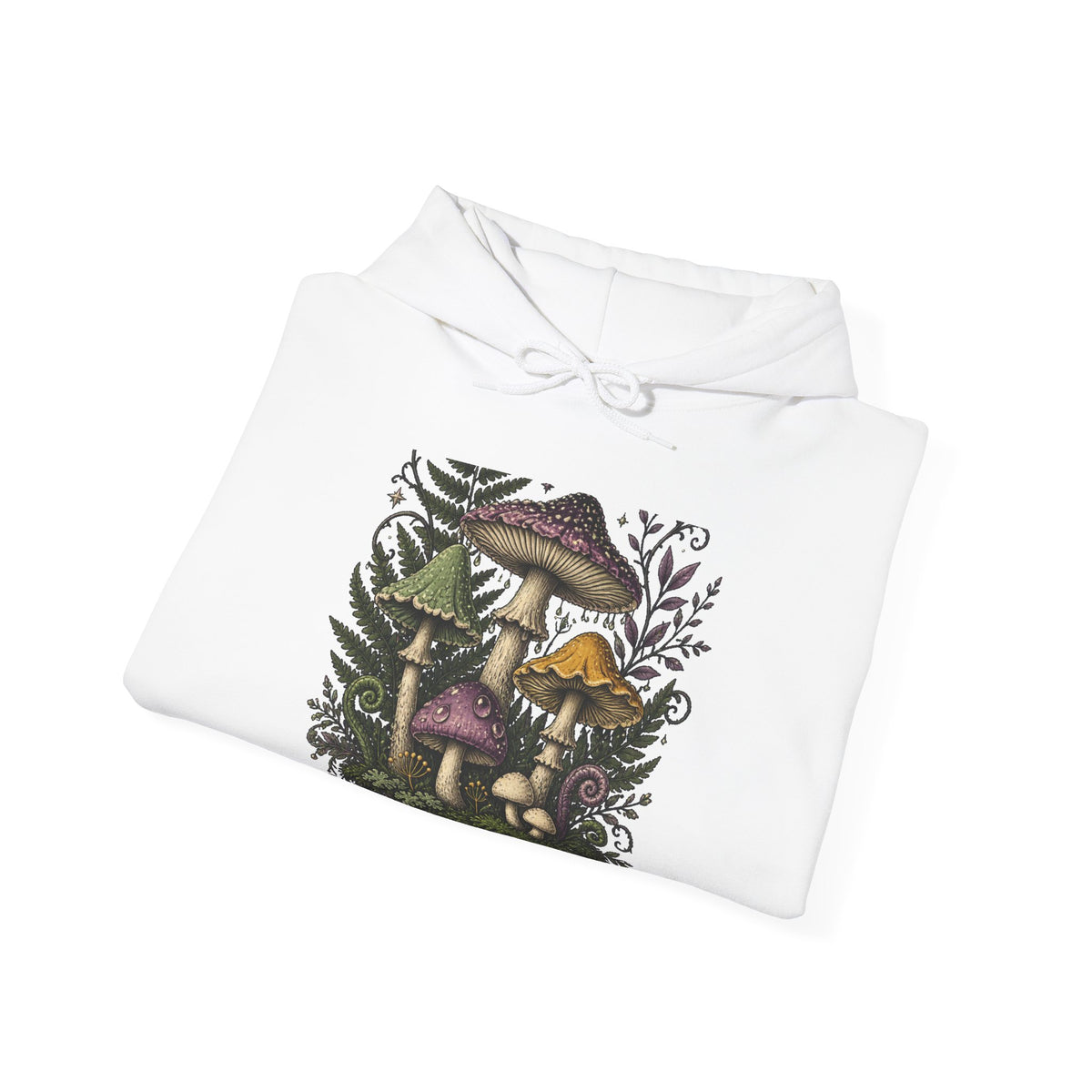 Midnight Mushroom Field Notes Botanical Mushroom Hoodie