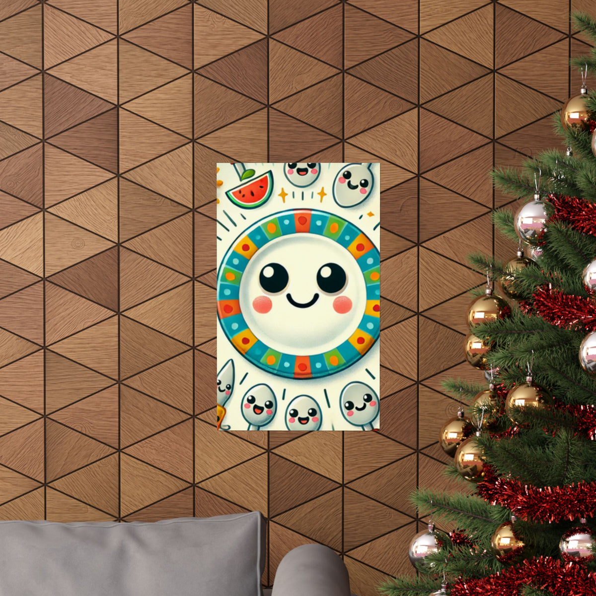 Happy Little Kitchen Club Kawaii Food Poster Kitchen Wall Art Decor