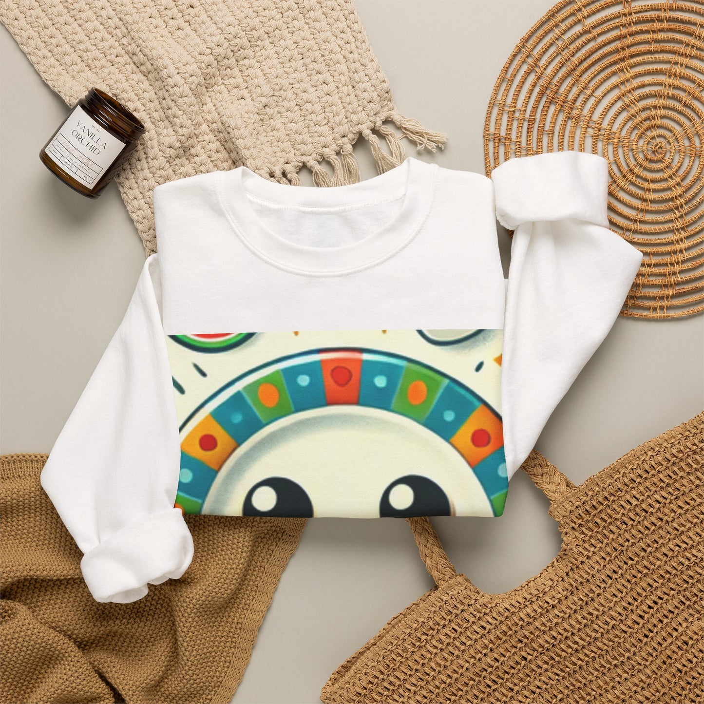 Happy Little Kitchen Club Kawaii Food Lover Crew Sweatshirt Gift Art
