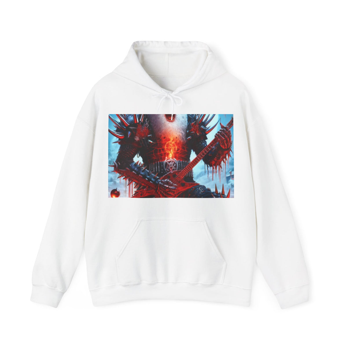 Heavy Metal Santa Holiday Concert Cozy Rock Hoodie