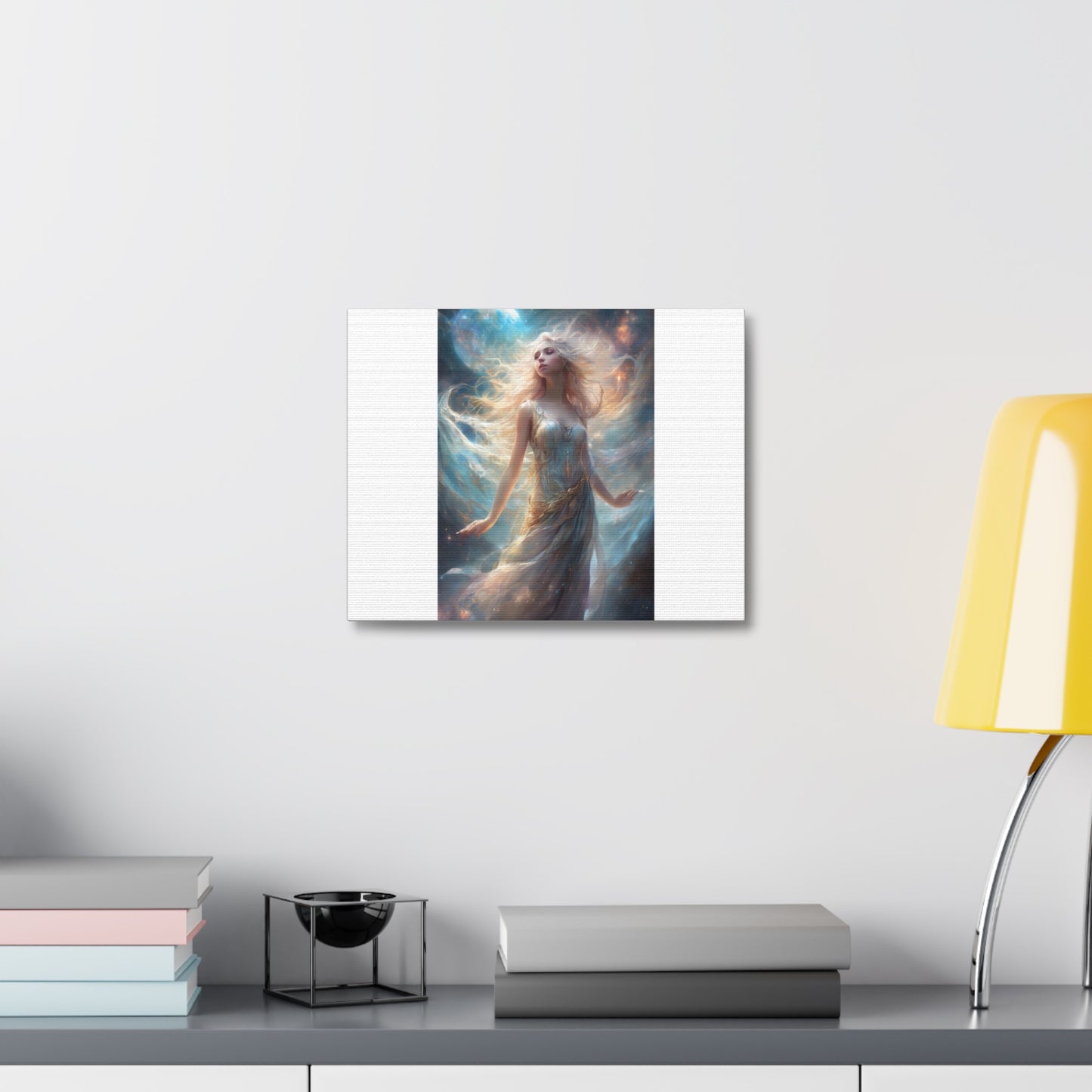 Moonlit Celestial Maiden Fantasy Portrait Canvas