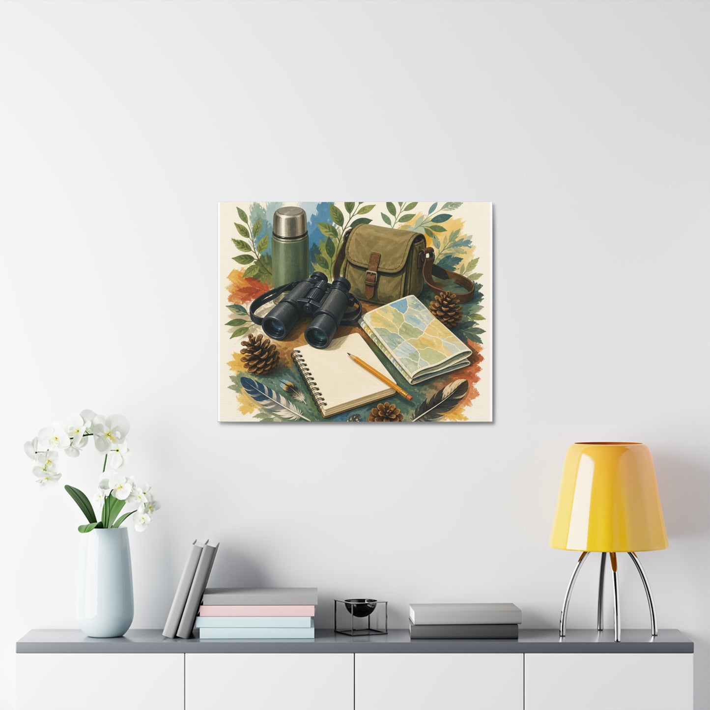 Peaceful Birdwatching Hobby Art Canvas Art