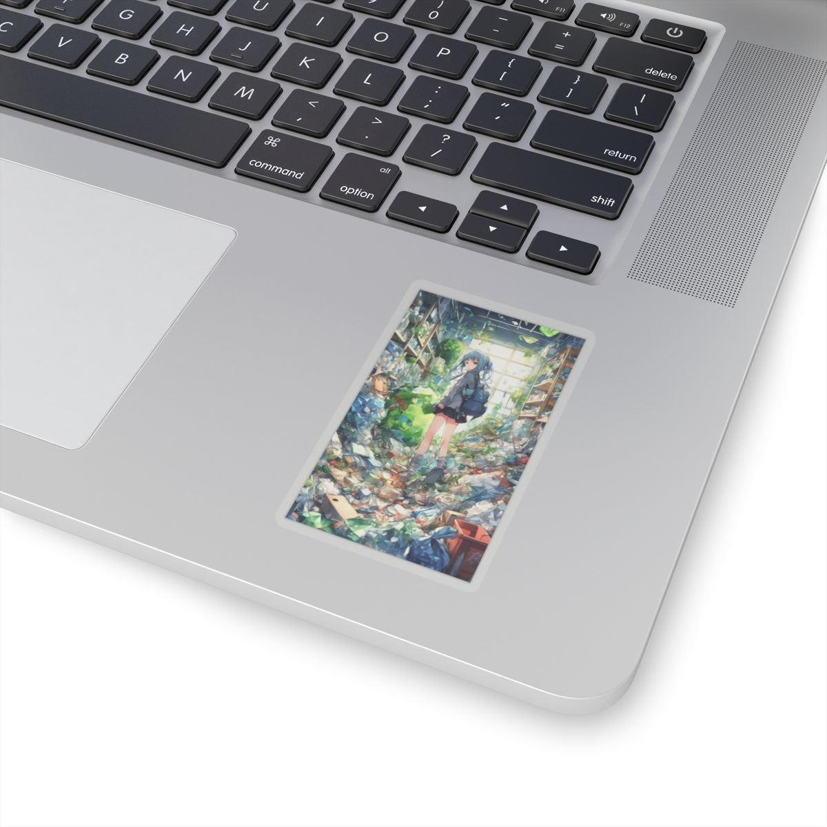Green Recycling Alley Anime Girl Green City Sticker