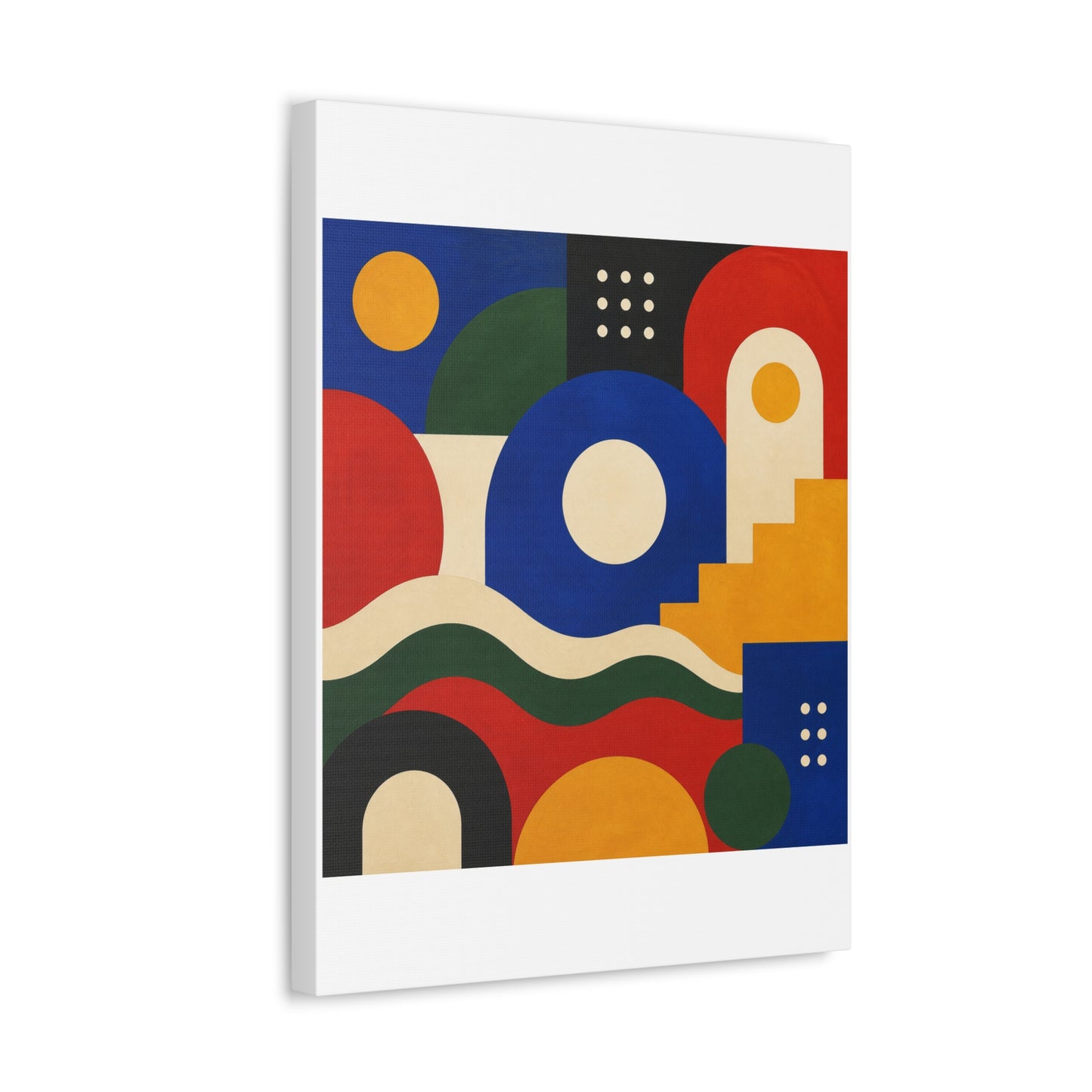 Bold Geometric Balance Abstract Art Canvas Art