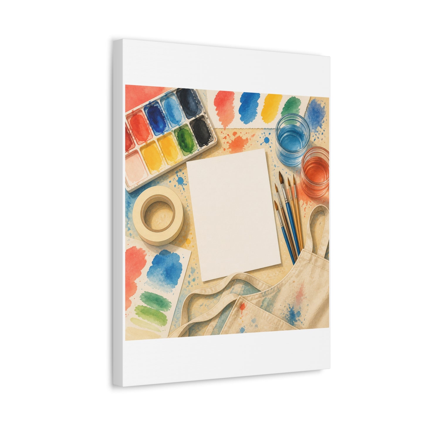 Bright Watercolor Painting Hobby Art Canvas Art