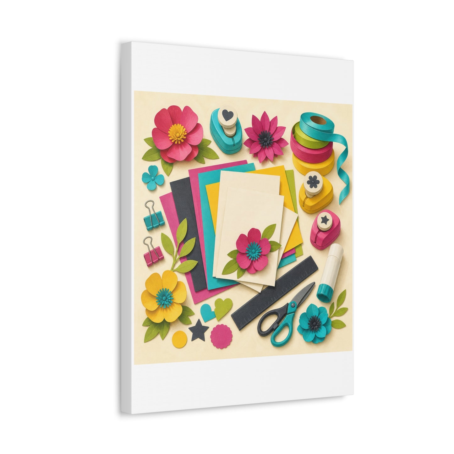 Bright Paper Crafting Hobby Canvas Art