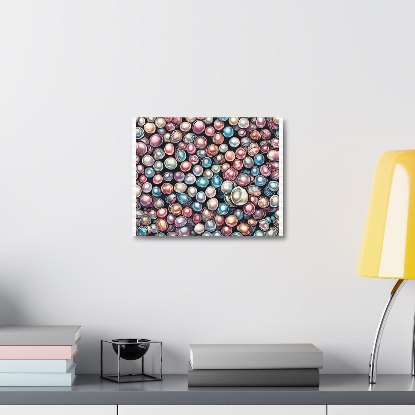 Pearl Bubble Pattern Abstract Gift Art Canvas