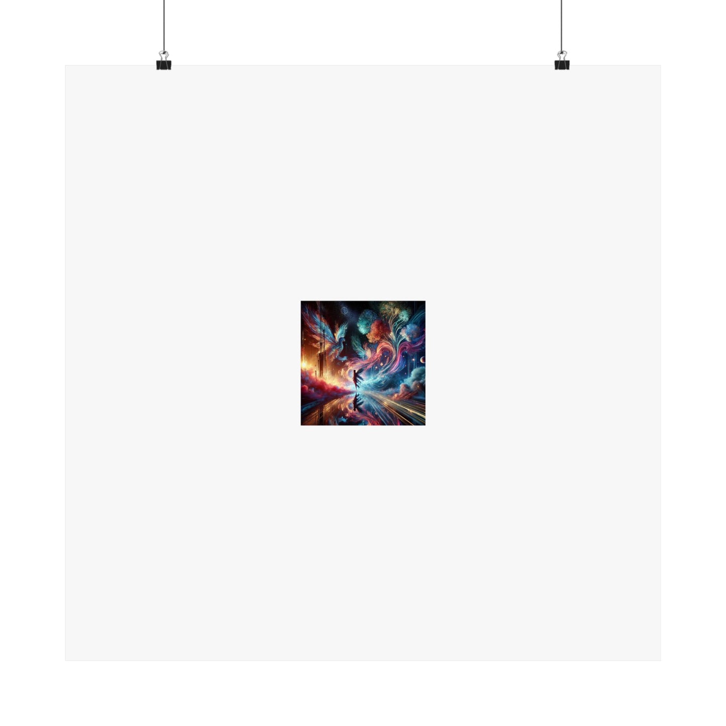 Cosmic Aurora Dancer Dreamscape Celestial Dance Poster