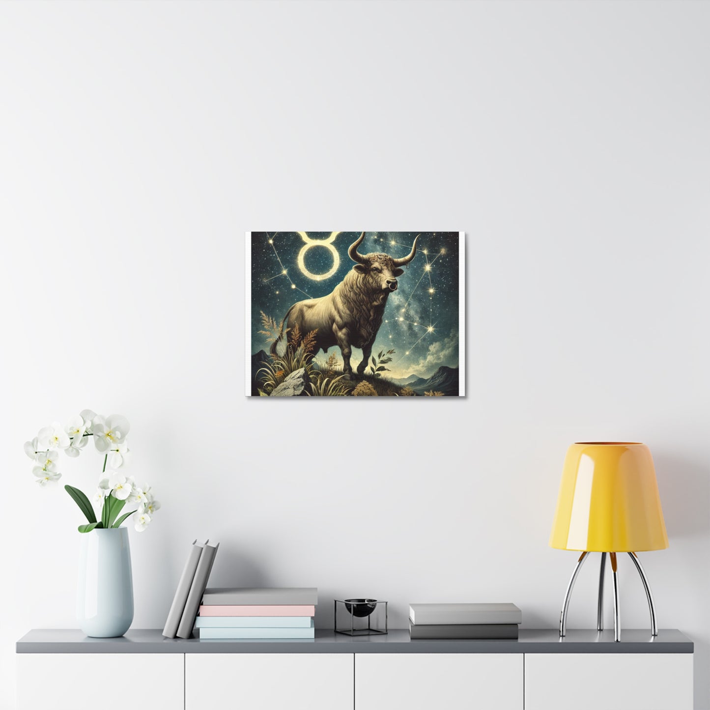 Taurus Bull Constellation Celestial Canvas Wall Art