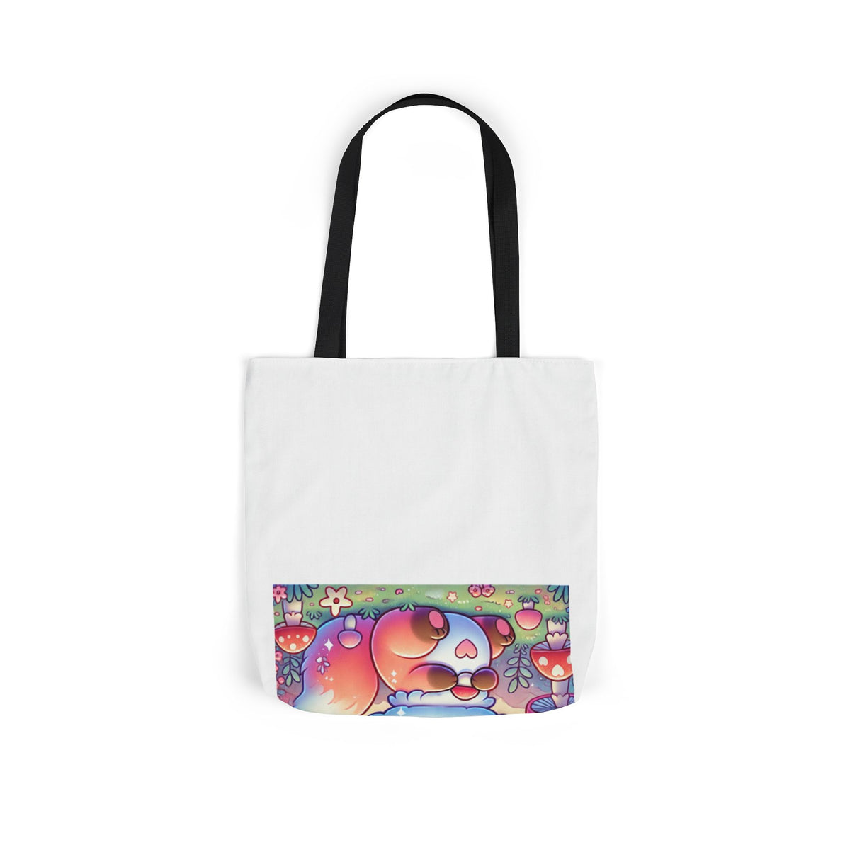 Pastel Woodland Fox Mushroom Kawaii Canvas Tote Bag