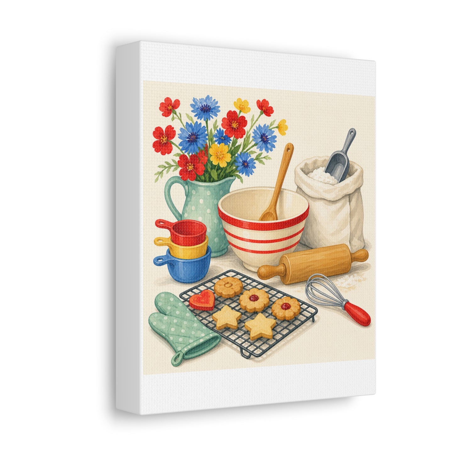 Cheerful Home Baking Hobby Canvas Art