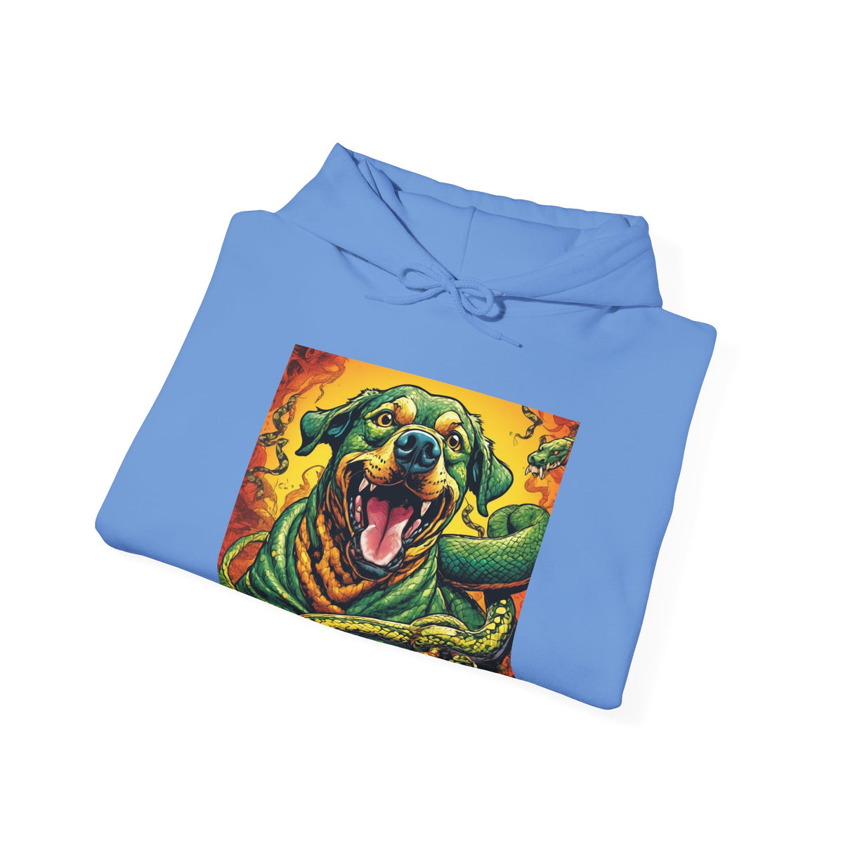 Surreal Serpent Hound Dark Fantasy Creature Art Hoodie
