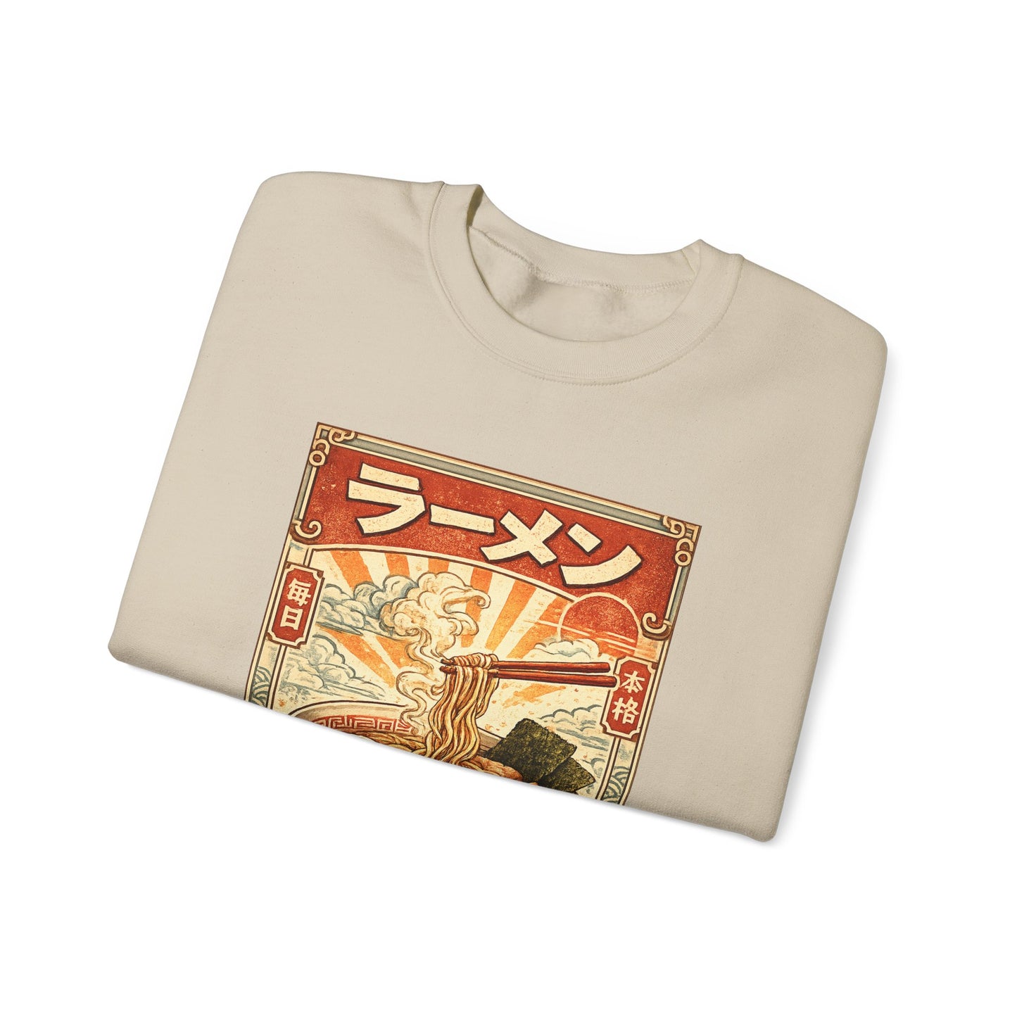 Vintage Ramen Bowl Illustration Sweatshirt