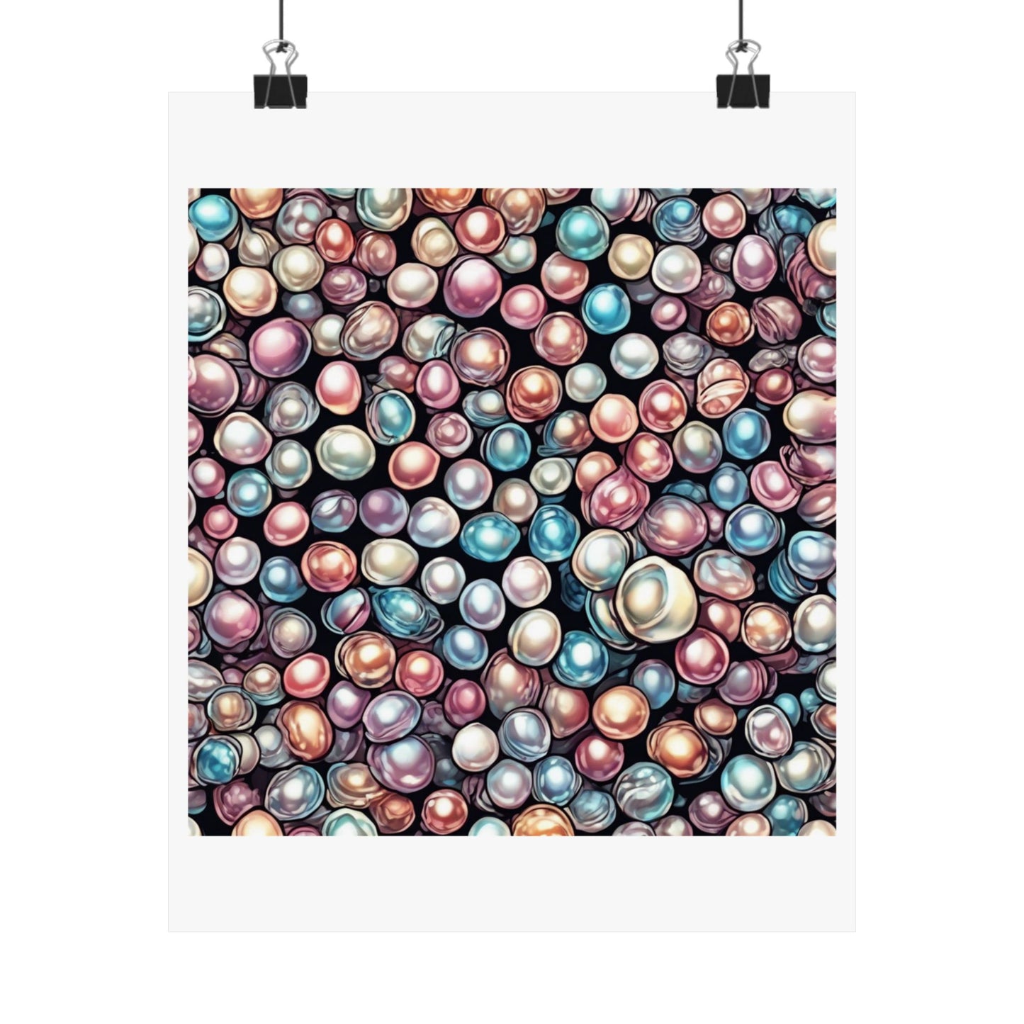 Pearl Bubble Pattern Abstract Gift Art Poster