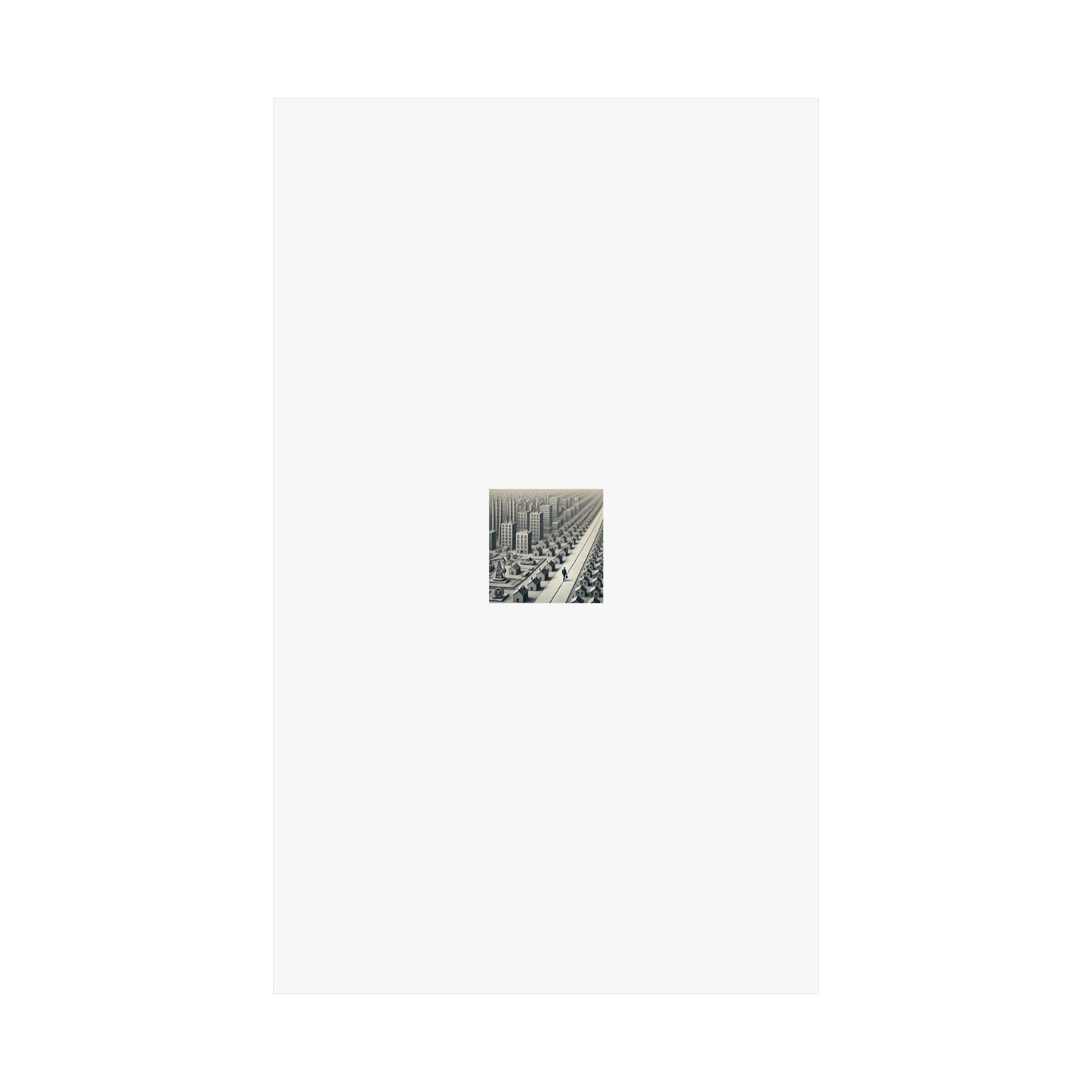 Monochrome Urban Factory Cityscape Poster Industrial Wall Art Gift