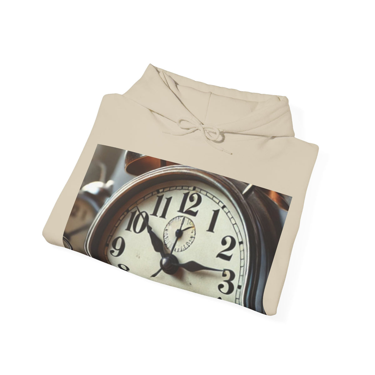 Vintage Alarm Clock Morning Routine Cozy Hoodie
