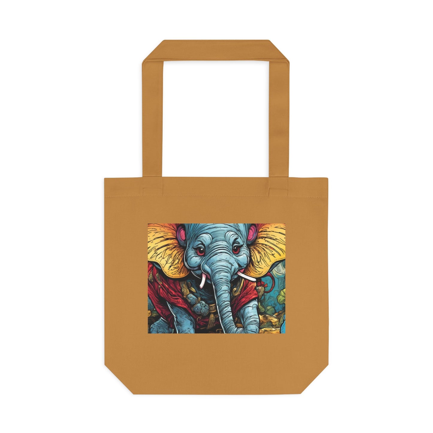 Colorful Elephant Garden Parade Animal Art Tote Bag for Gifts