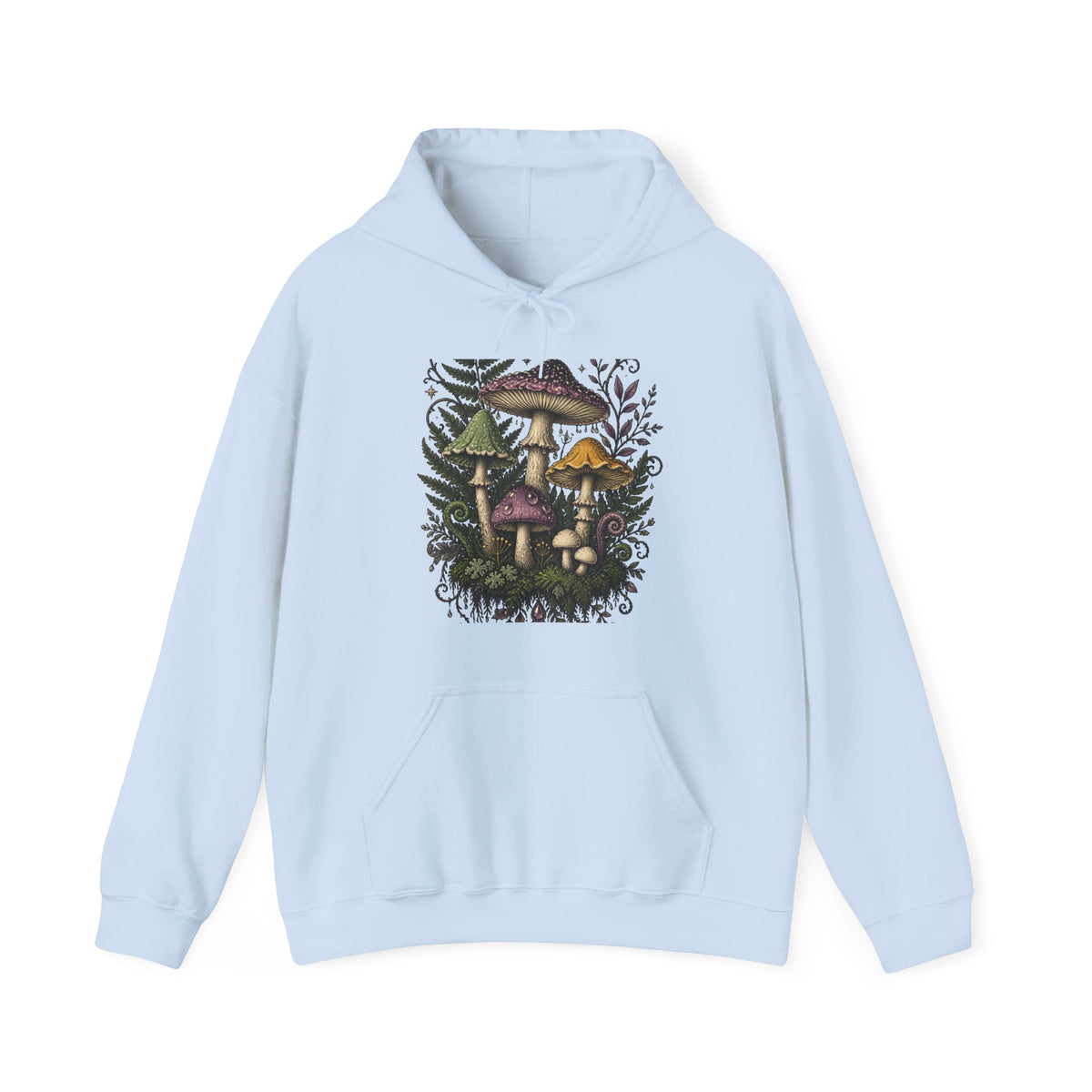 Midnight Mushroom Field Notes Botanical Mushroom Hoodie