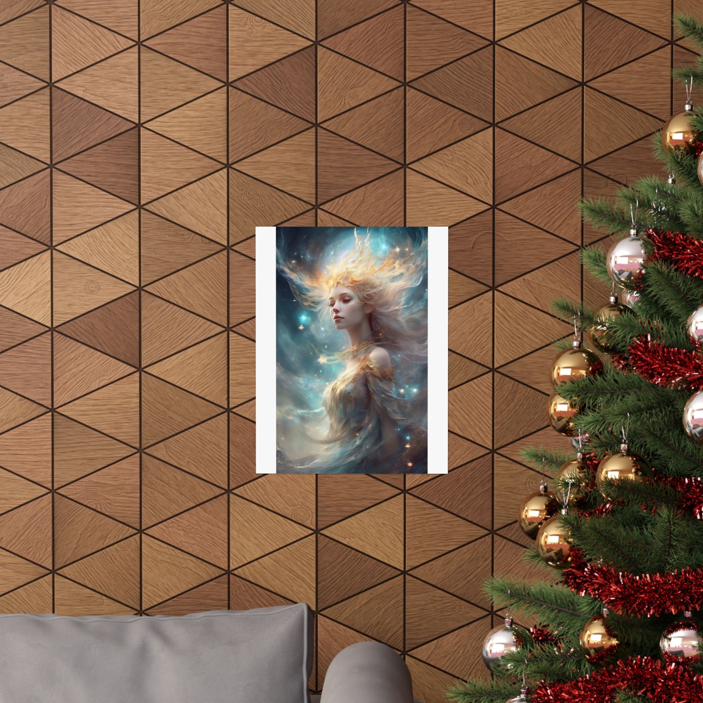 Solar Celestial Spirit Fantasy Portrait Poster