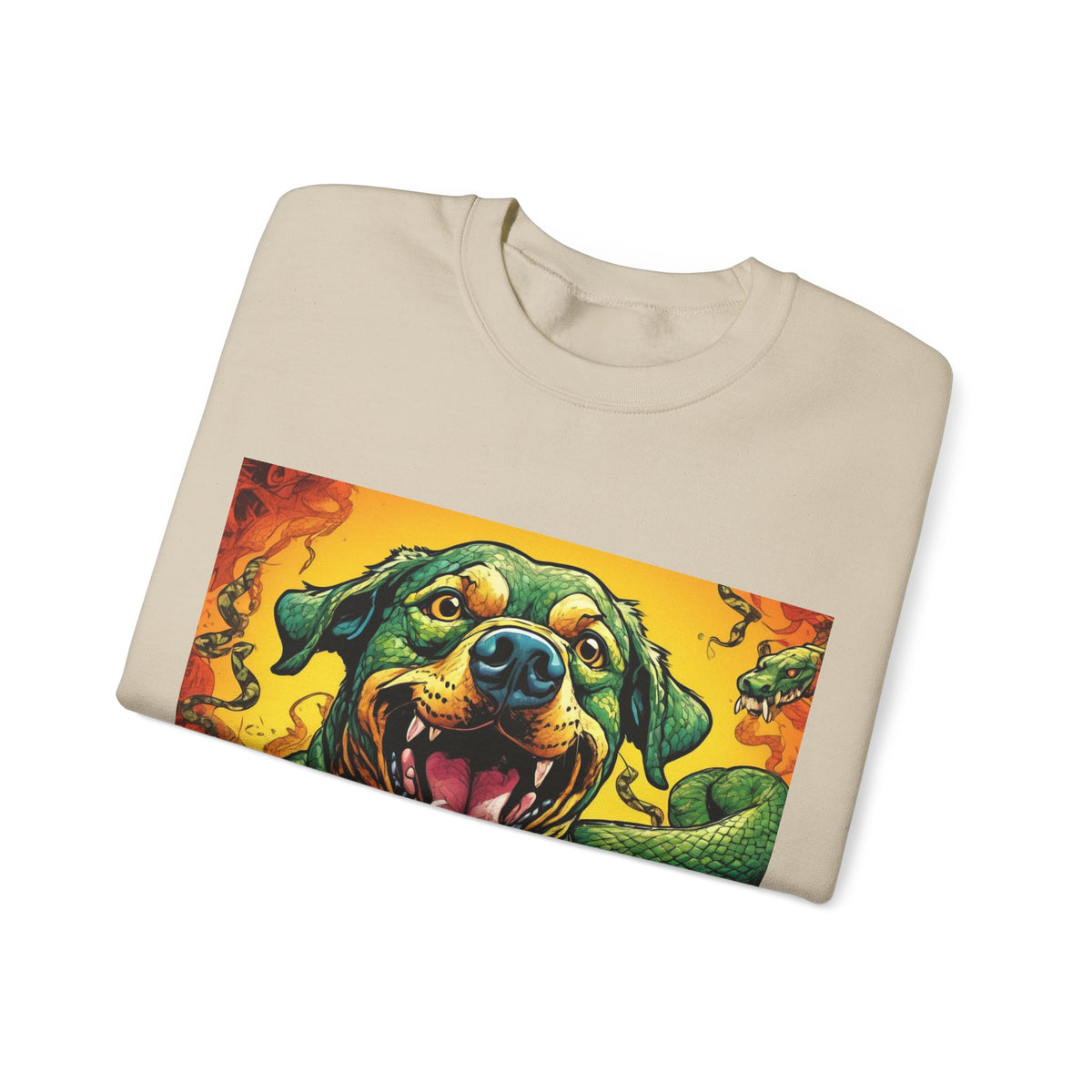 Surreal Serpent Hound Dark Fantasy Art Sweatshirt