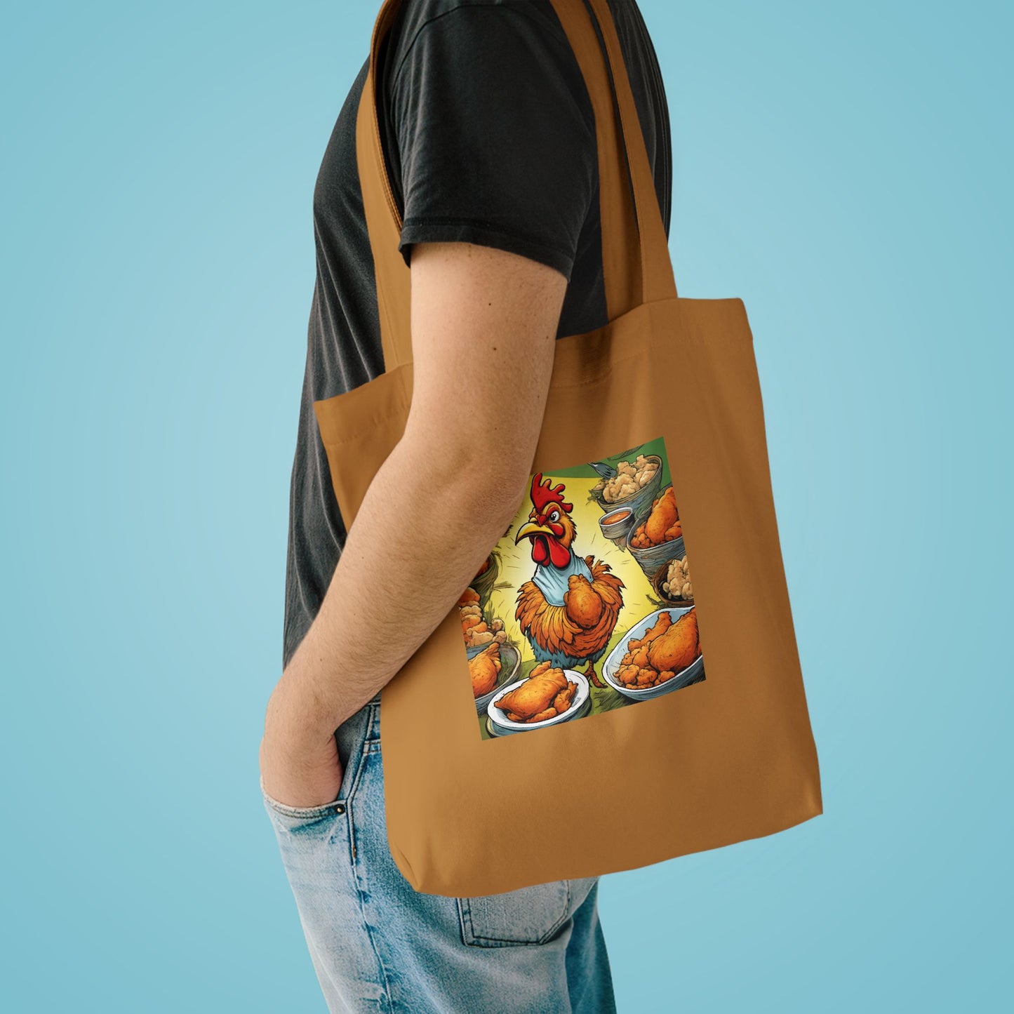 Funny Chicken Fried Food Comfort Food Art Tote Bag