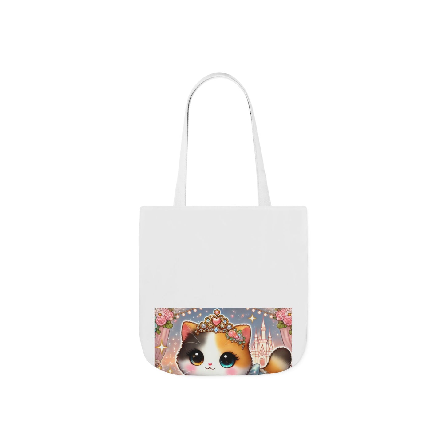 Pastel Princess Calico Cat Fantasy Canvas Tote Bag