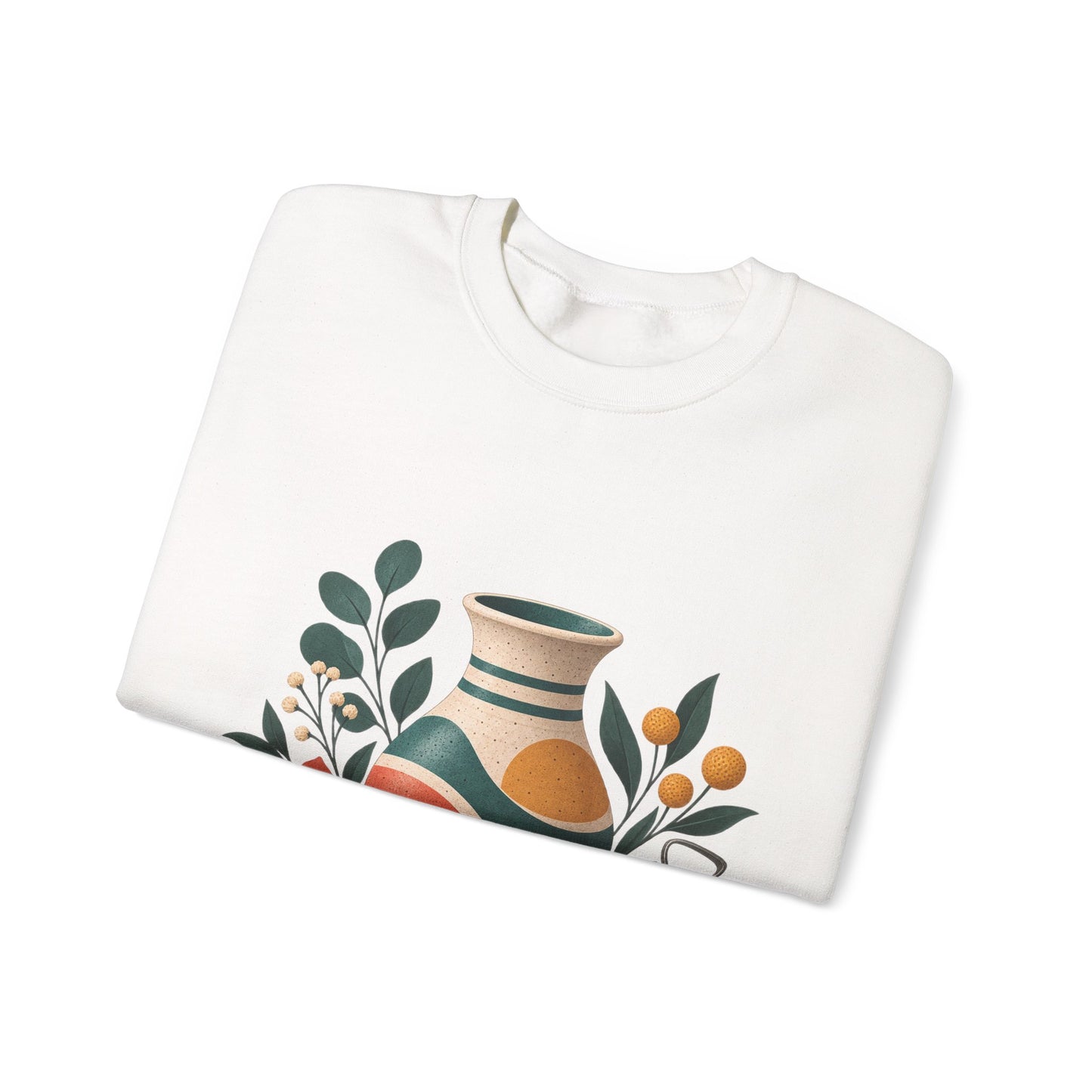 Midcentury Pottery Botanical Art Sweatshirt