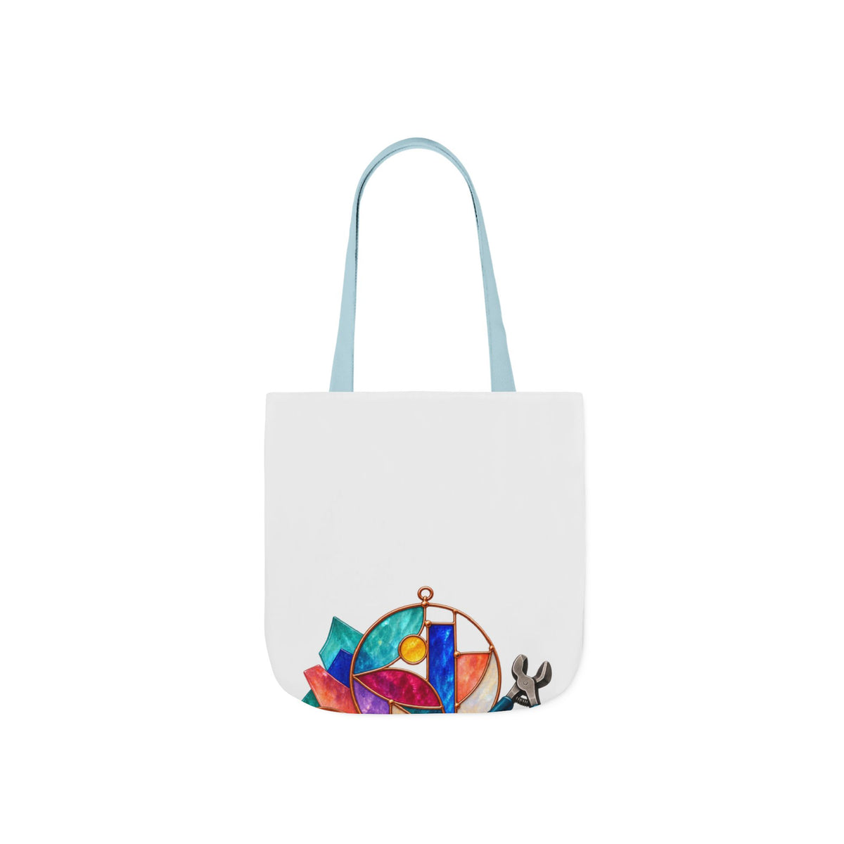Abstract Stained Glass Suncatcher Workshop Tote Bag