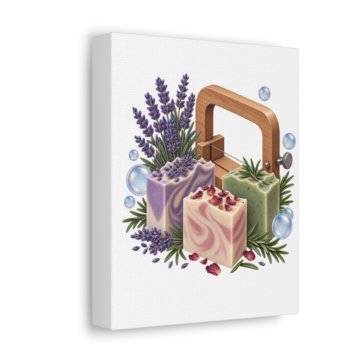 Botanical Soap Making Lavender and Herbs Canvas