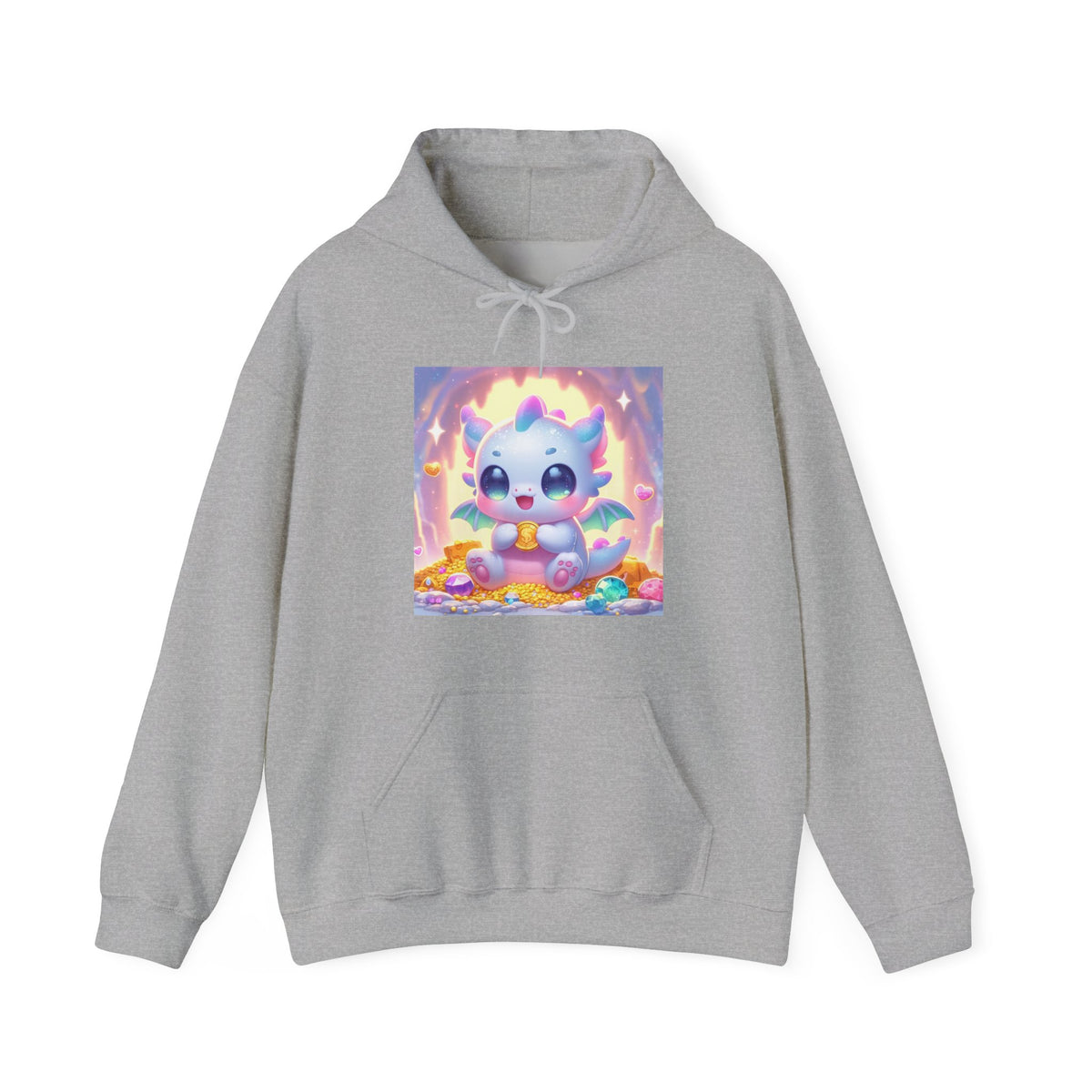 Pastel Treasure Dragon Kawaii Fantasy Hoodie