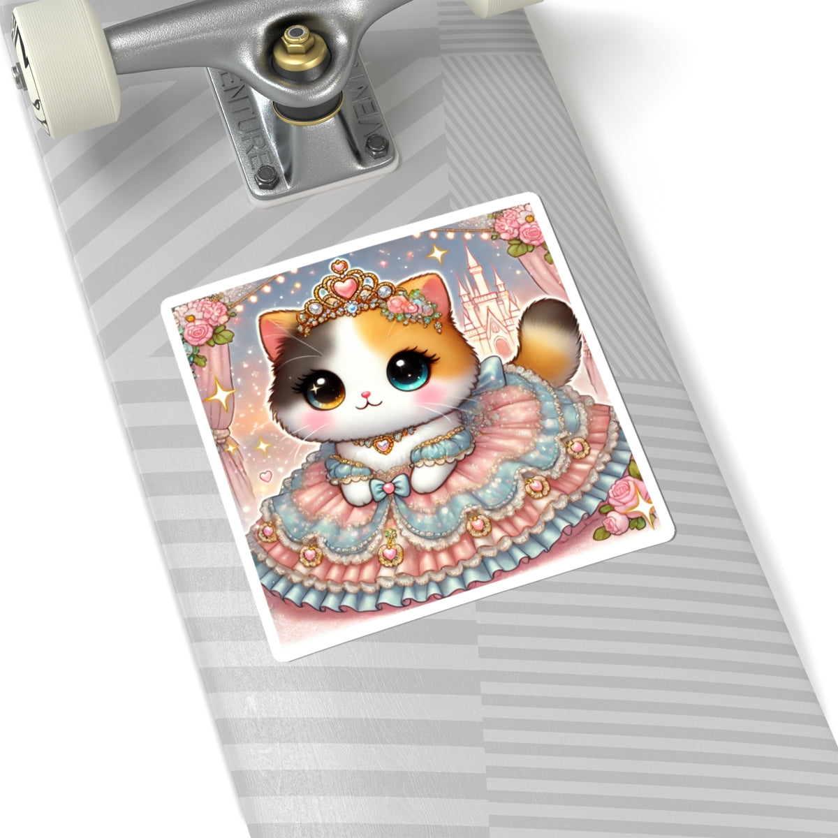 Pastel Princess Calico Cat Fantasy Sticker