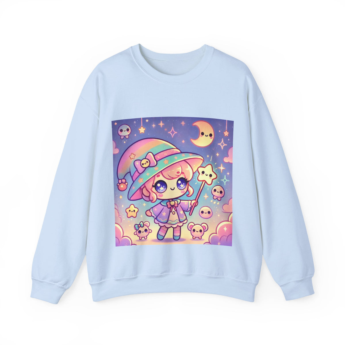 Kawaii Moon Wand Pastel Fantasy Art Sweatshirt