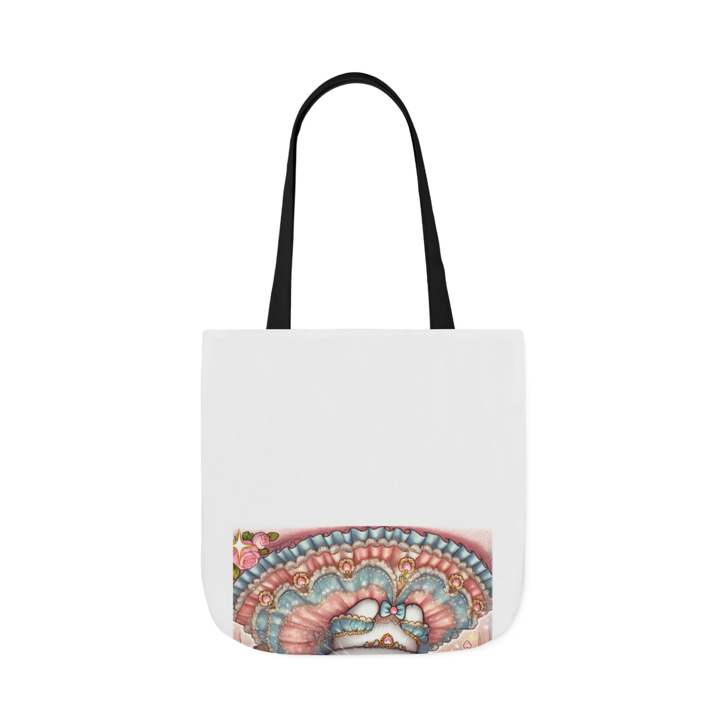 Pastel Princess Calico Cat Fantasy Canvas Tote Bag